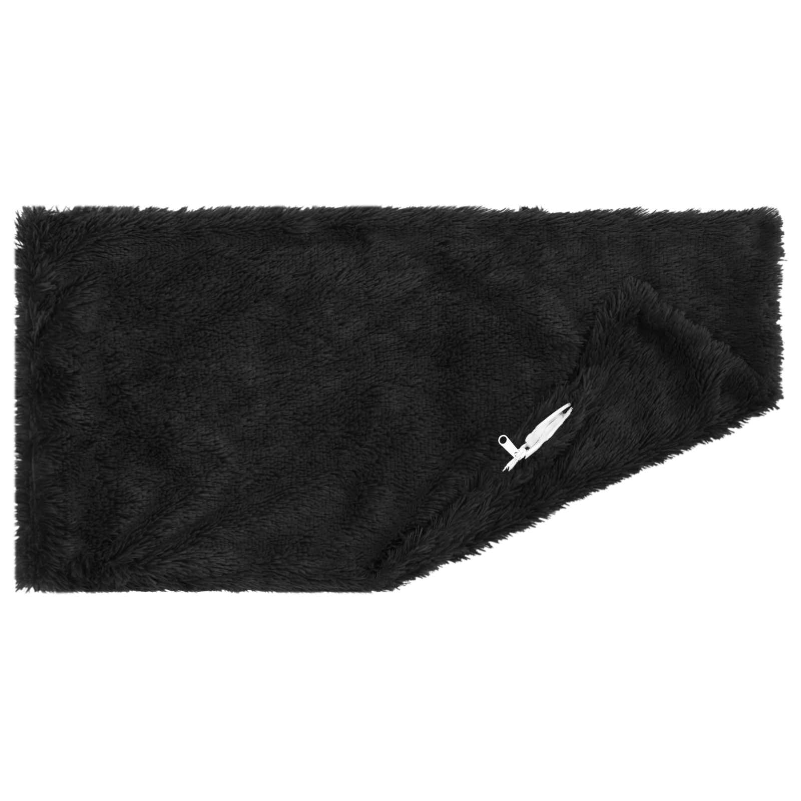 Cushion with Pillow HEERLEN 2 pcs Black PV Fleece