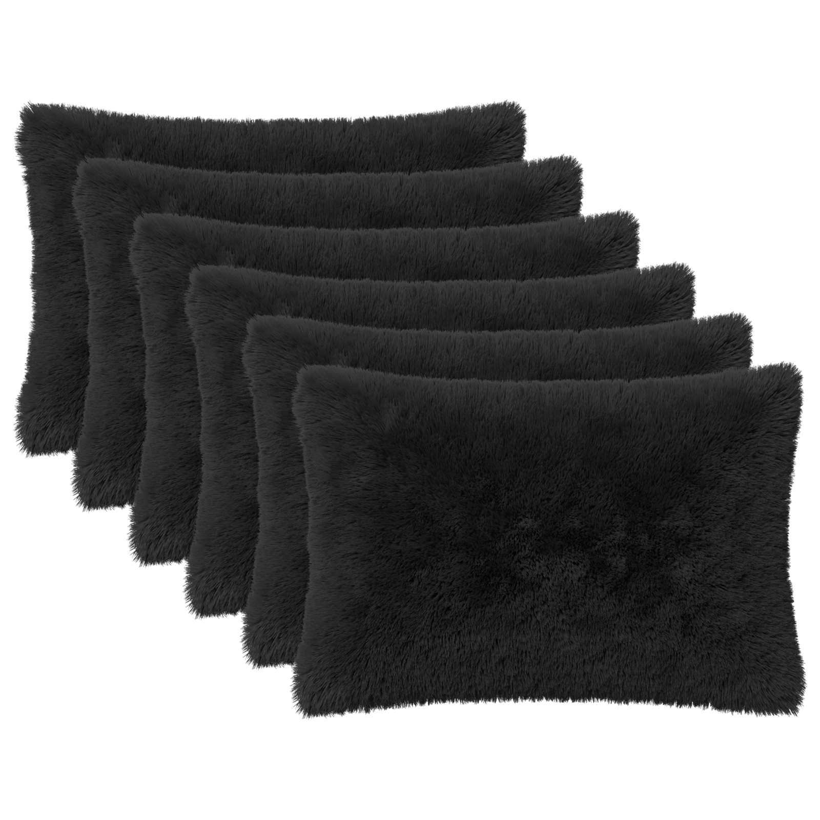 Cushion with Pillow HEERLEN 2 pcs Black PV Fleece