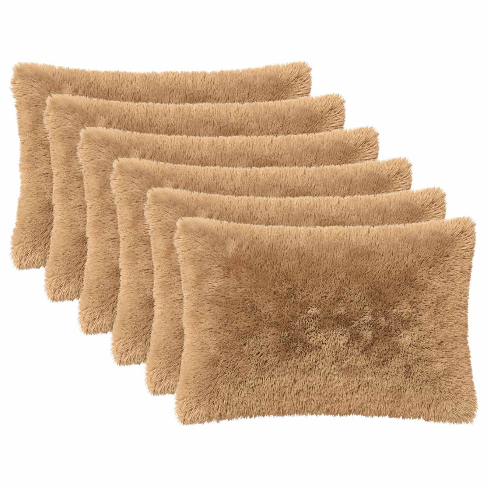 Cushion with Pillow HEERLEN 2 pcs Taupe PV Fleece