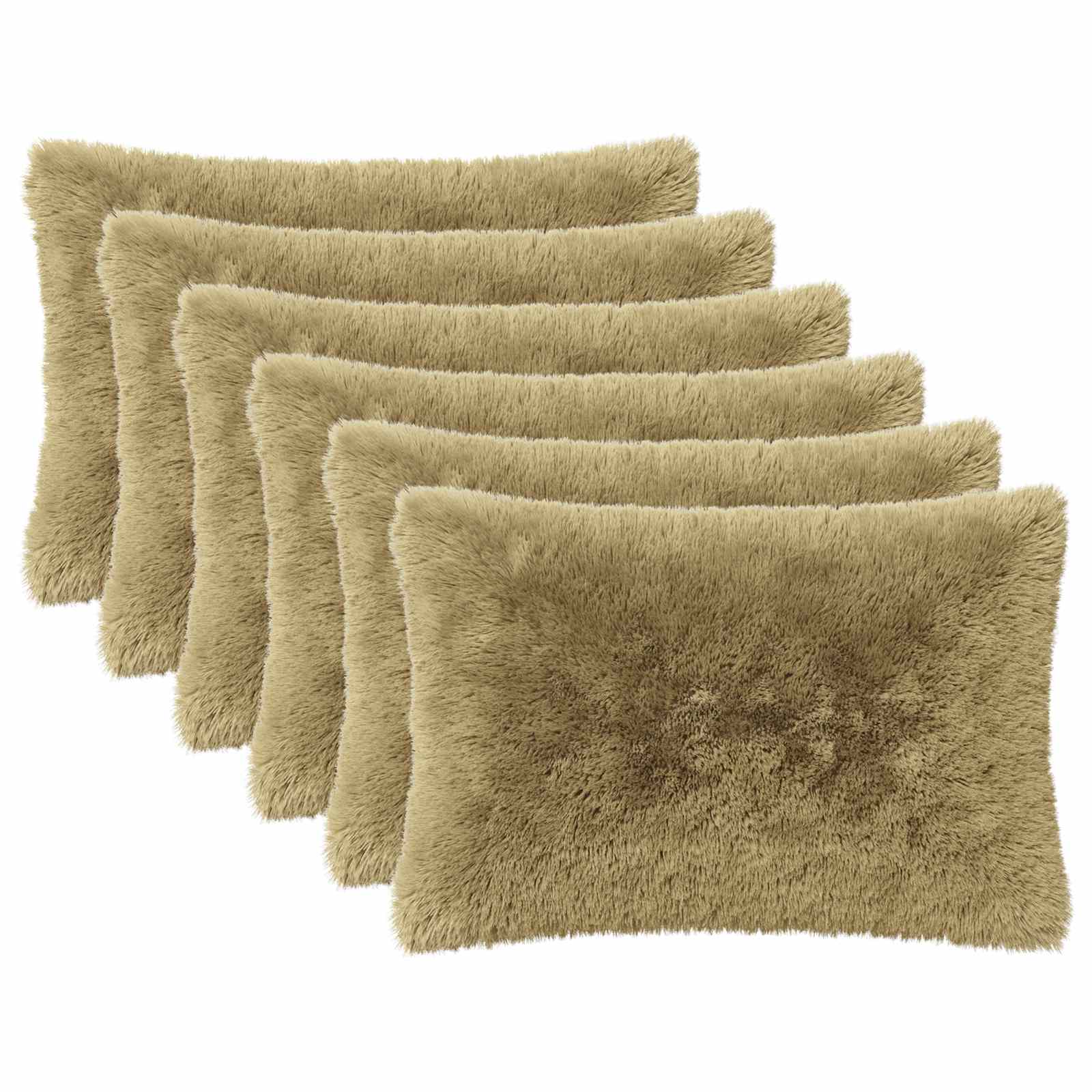 Cushion with Pillow HEERLEN 2 pcs Light Grey PV Fleece