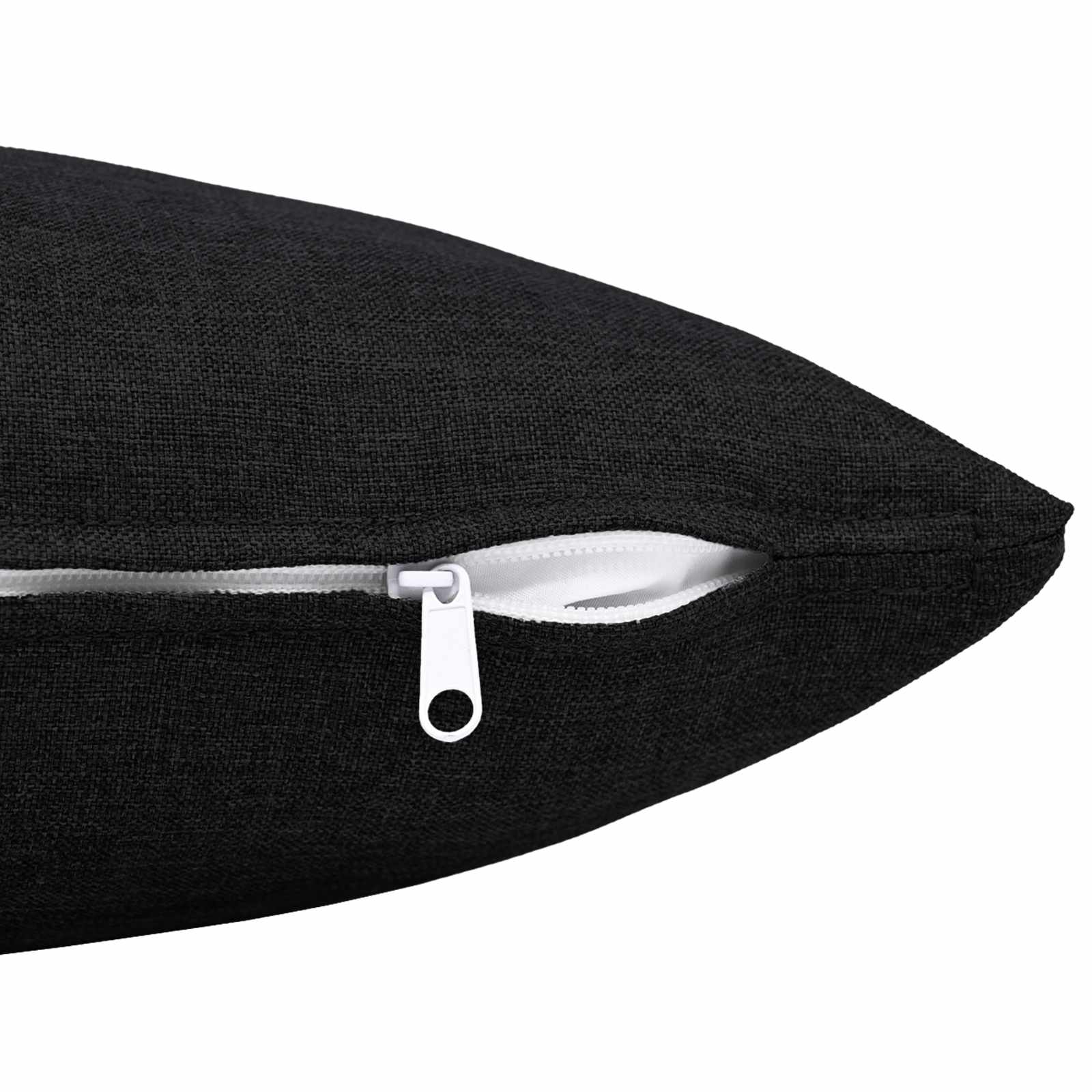 Cushion with Pillow HEERLEN 2 pcs Black Fabric