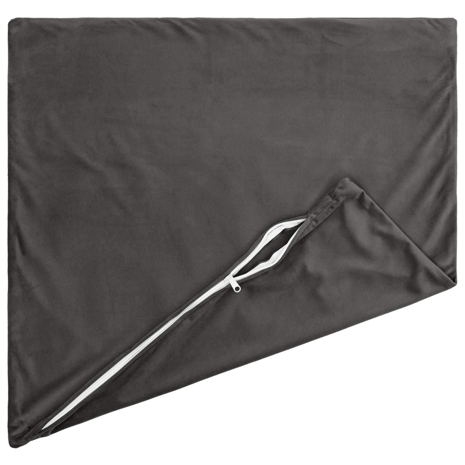 Cushion with Pillow HEERLEN 6 pcs Dark Grey Velvet