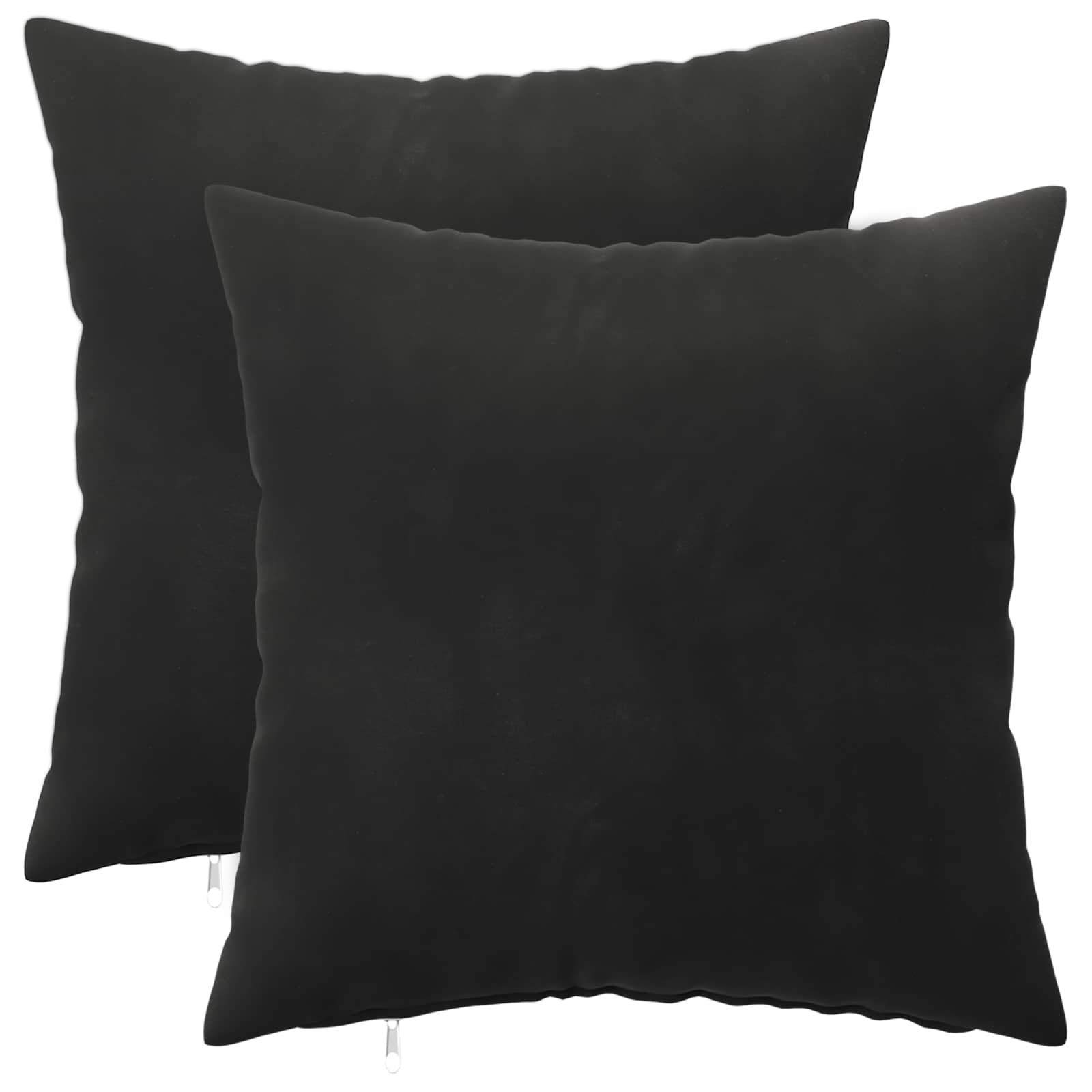 Cushion with Pillow HEERLEN 2 pcs Black Velvet
