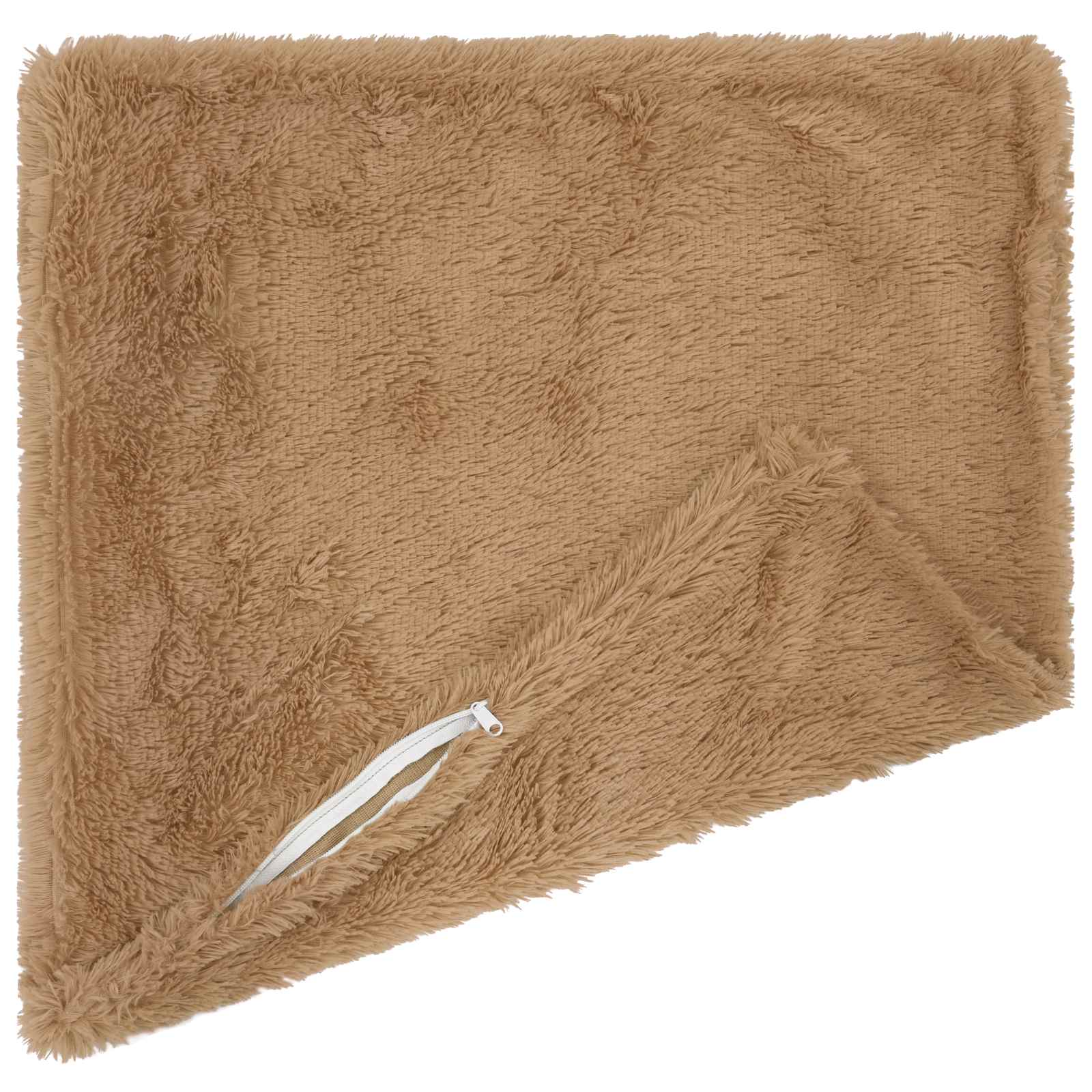 Cushion with Pillow HEERLEN 2 pcs Taupe PV Fleece