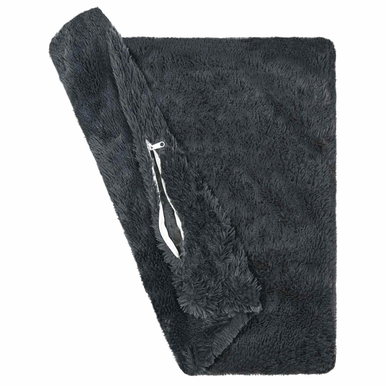 Cushion with Pillow HEERLEN 2 pcs Anthracite PV Fleece
