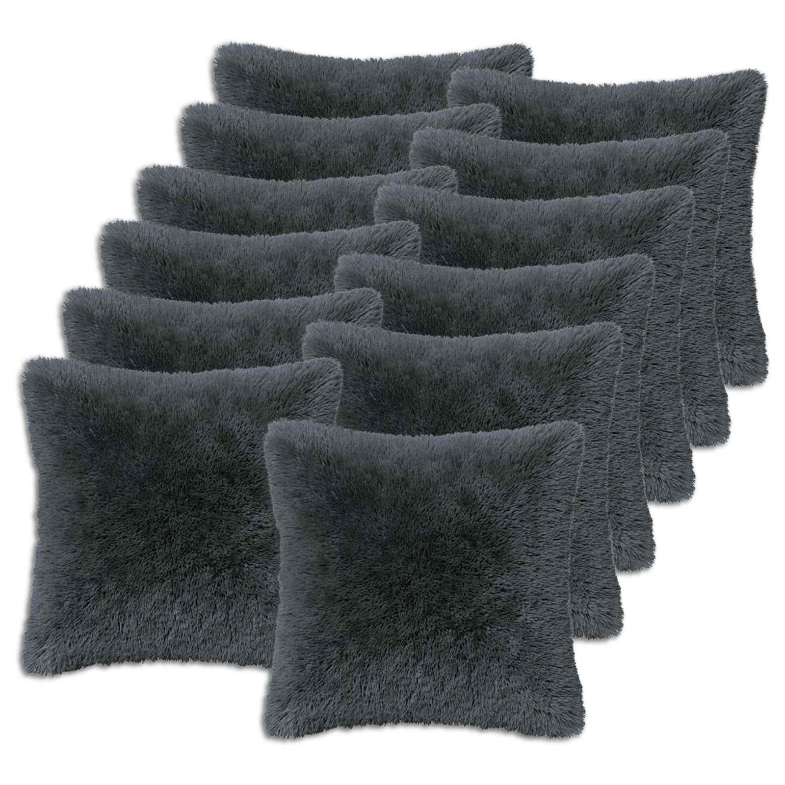 Cushion with Pillow HEERLEN 2 pcs Anthracite PV Fleece