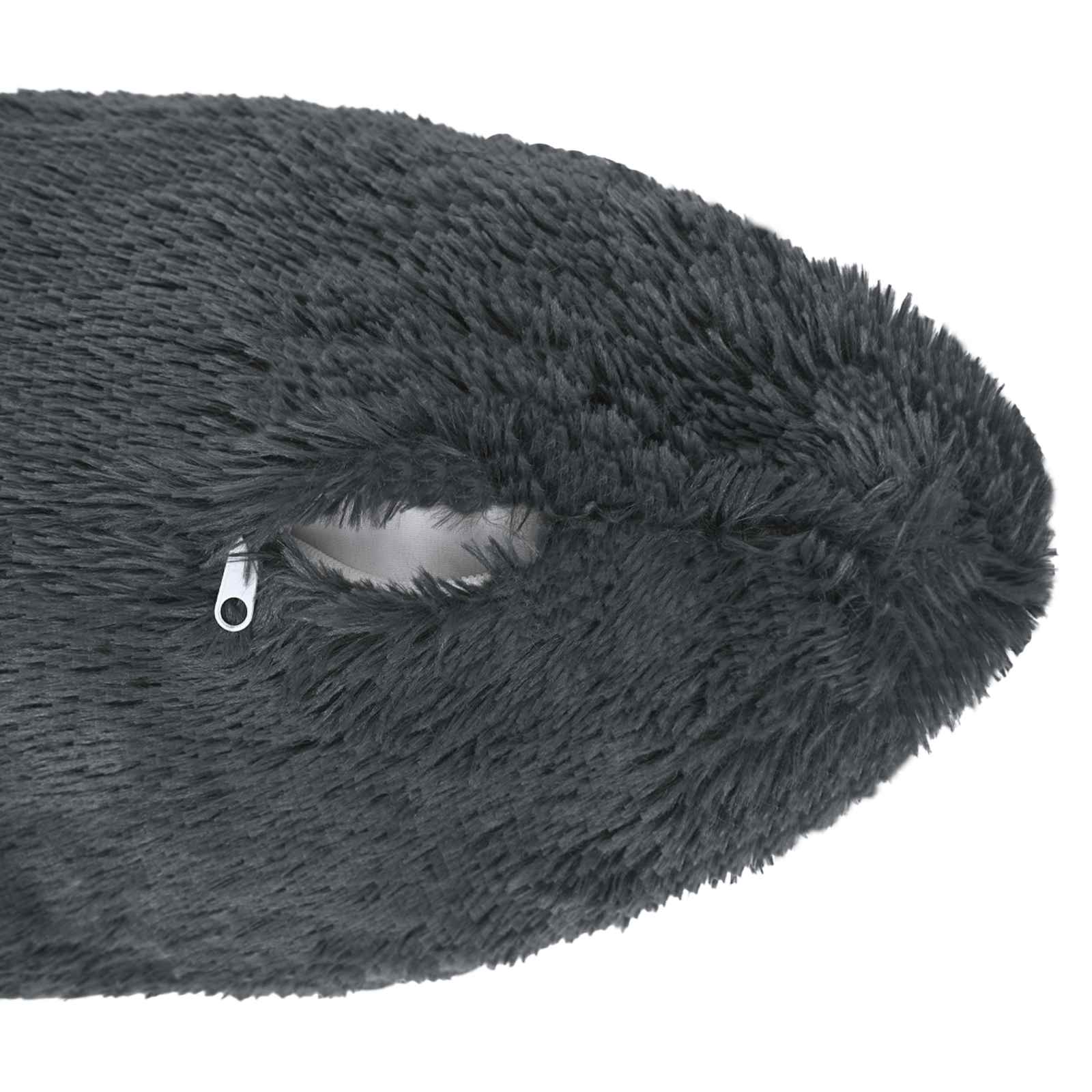 Cushion with Pillow HEERLEN 6 pcs Anthracite PV Fleece