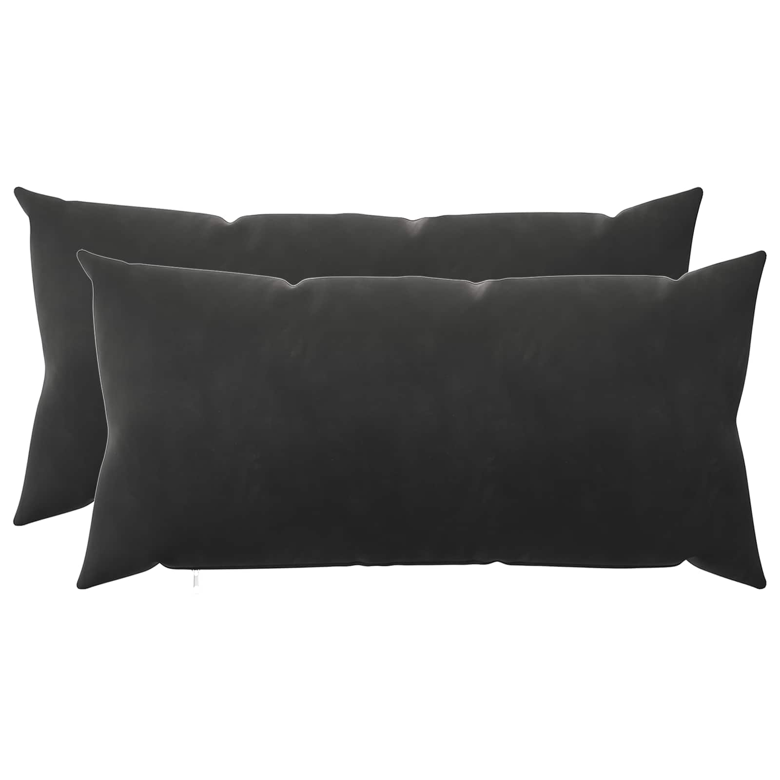 Cushion with Pillow HEERLEN 2 pcs Black Velvet