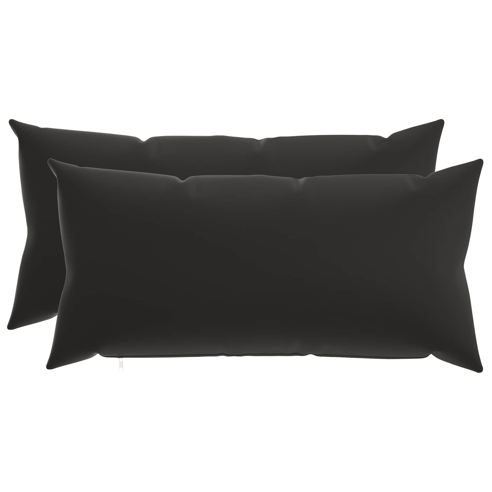 Cushion with Pillow HEERLEN 2 pcs Black Polyester