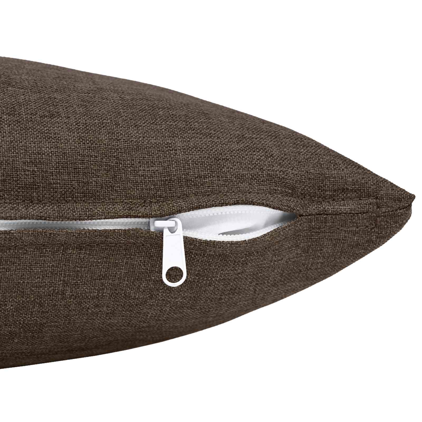 Cushion with Pillow HEERLEN 2 pcs Taupe Fabric