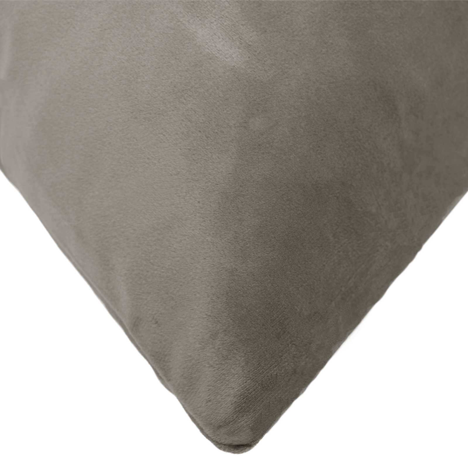 Cushion with Pillow HEERLEN 2 pcs Light Grey Velvet