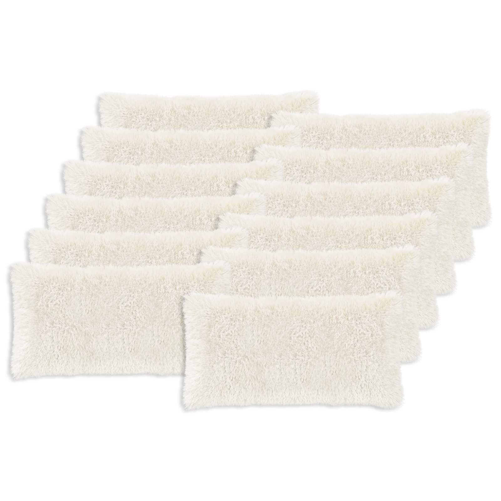 Cushion with Pillow HEERLEN 2 pcs White PV Fleece