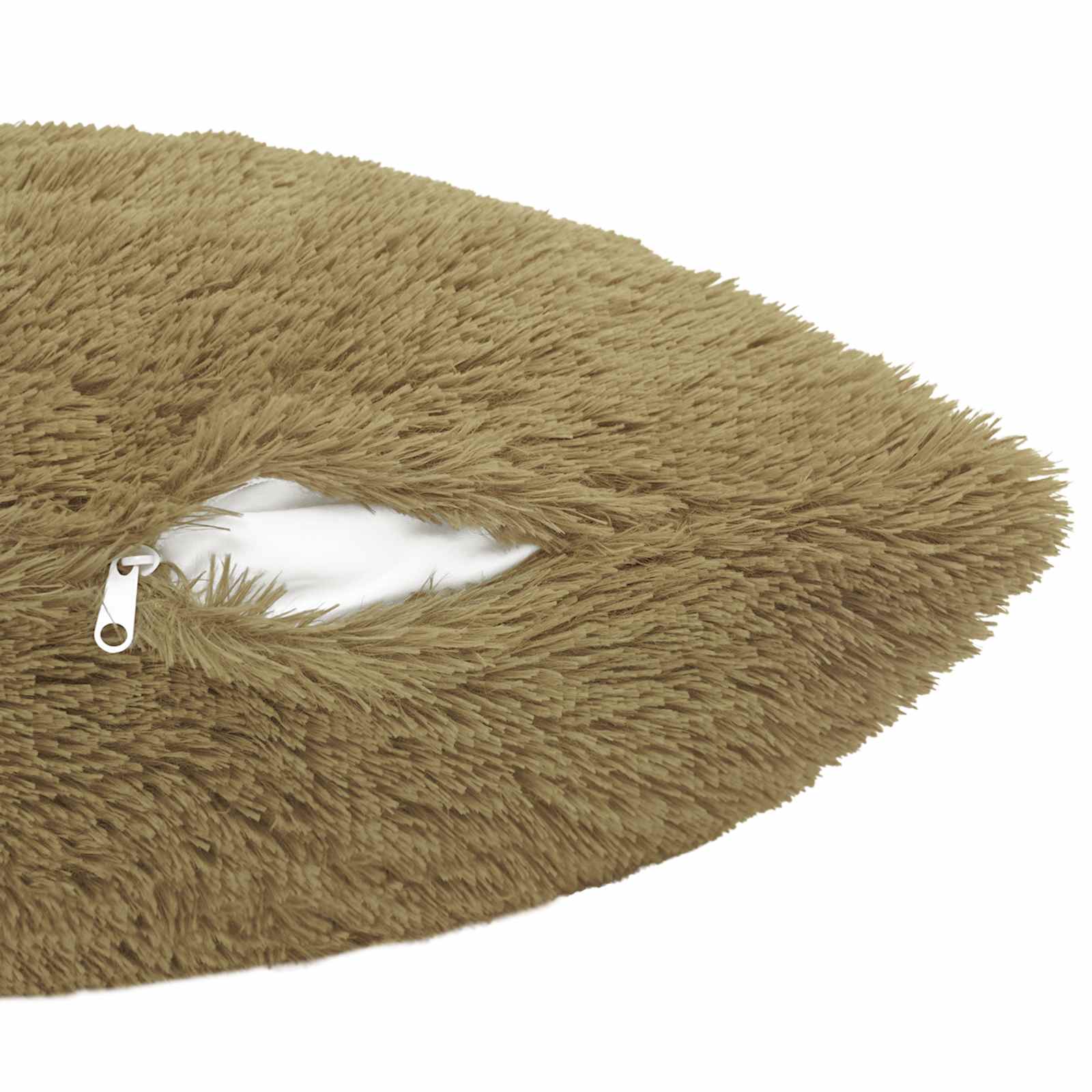Cushion with Pillow HEERLEN 2 pcs Light Grey PV Fleece