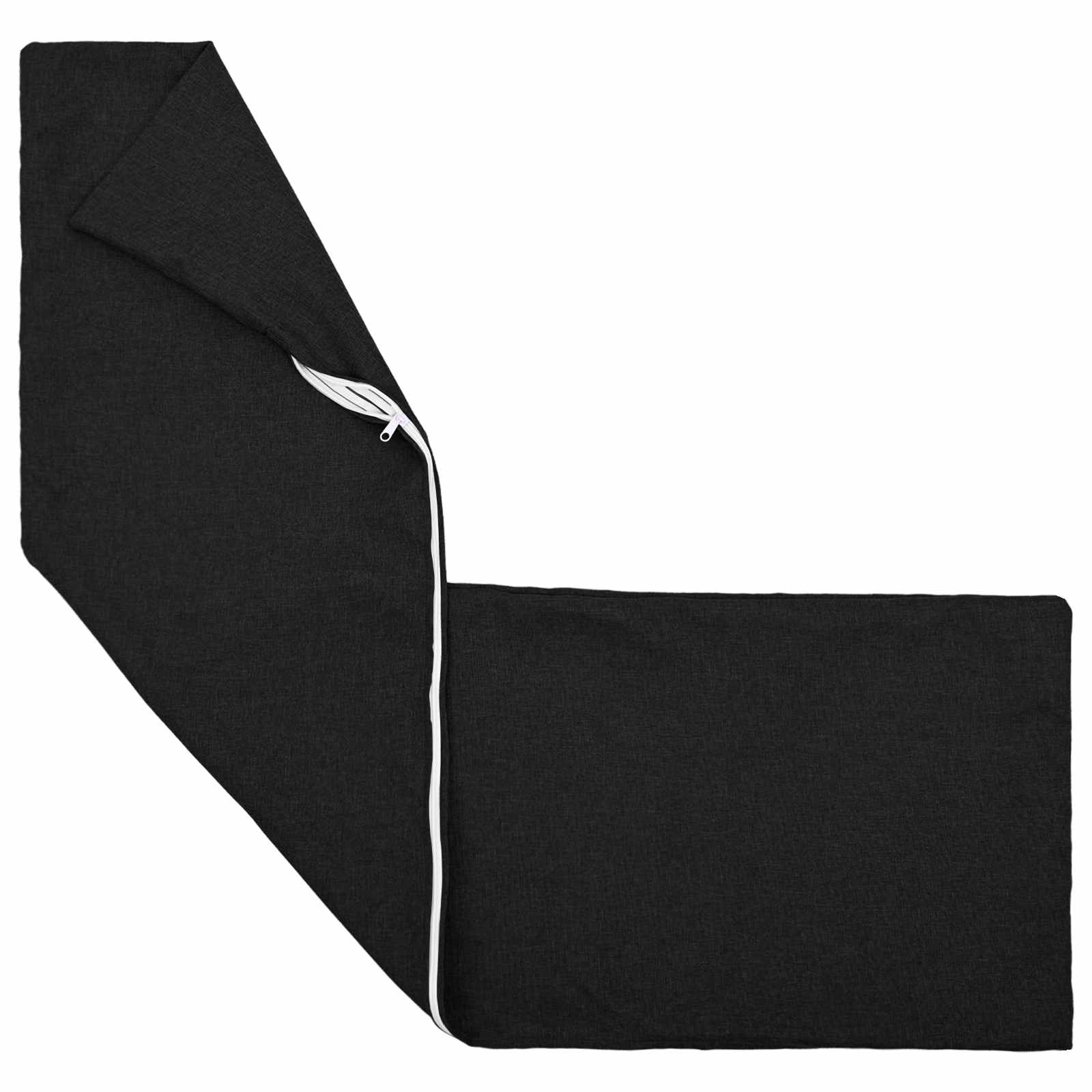 Throw Pillow HEERLEN Black 40 x 145 cm Fabric
