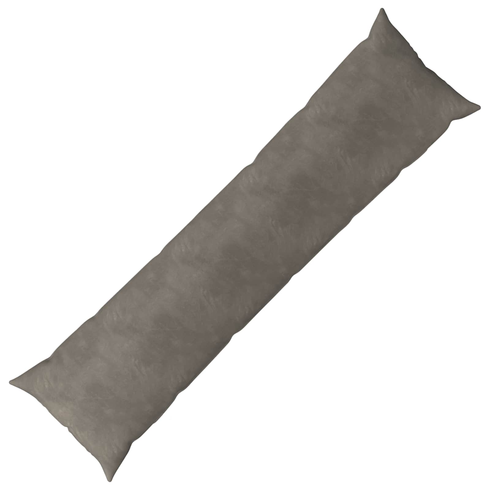 Cushion with Pillow HEERLEN Light Grey 40 x 145 cm Velvet