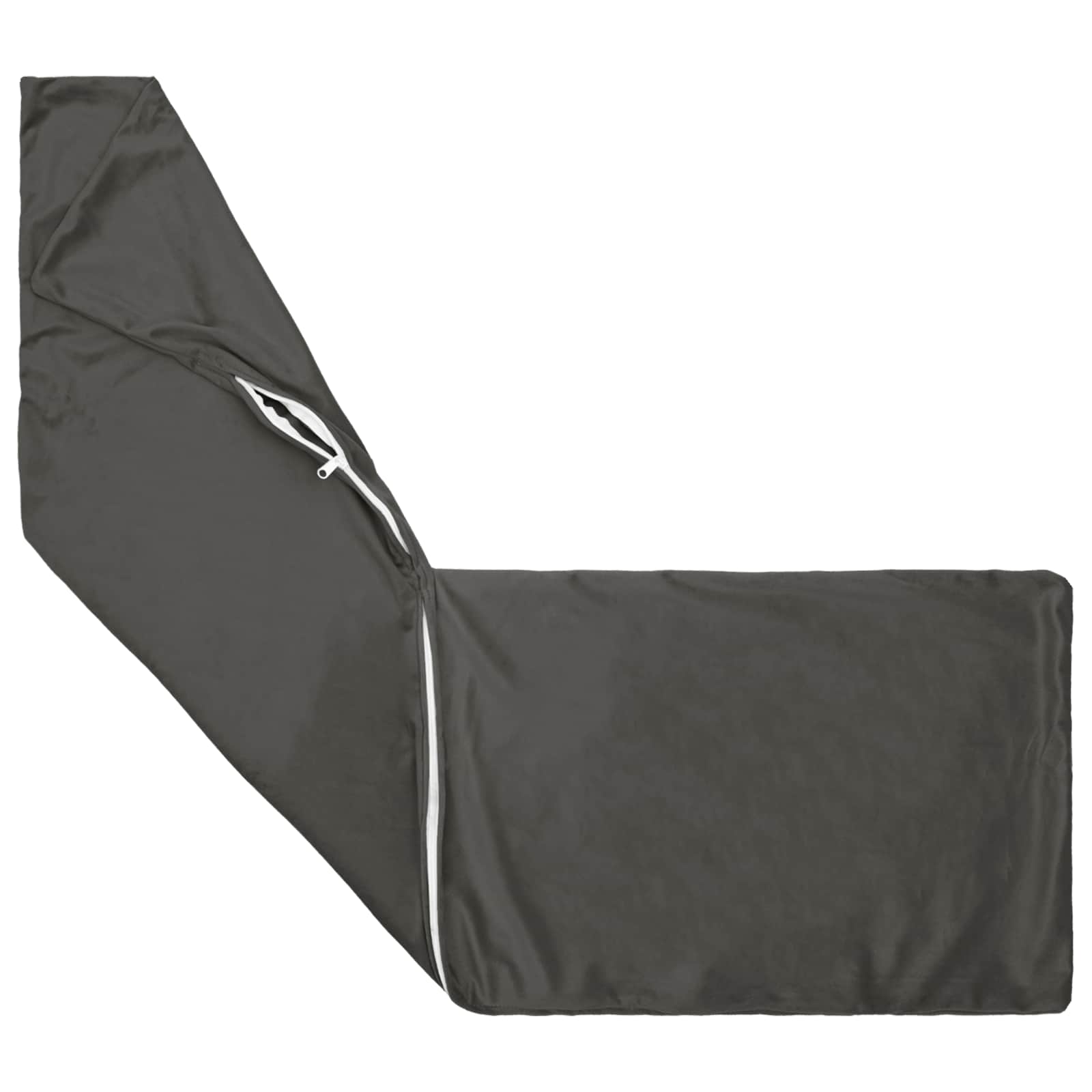 Cushion with Pillow HEERLEN Dark Grey 40 x 145 cm Velvet