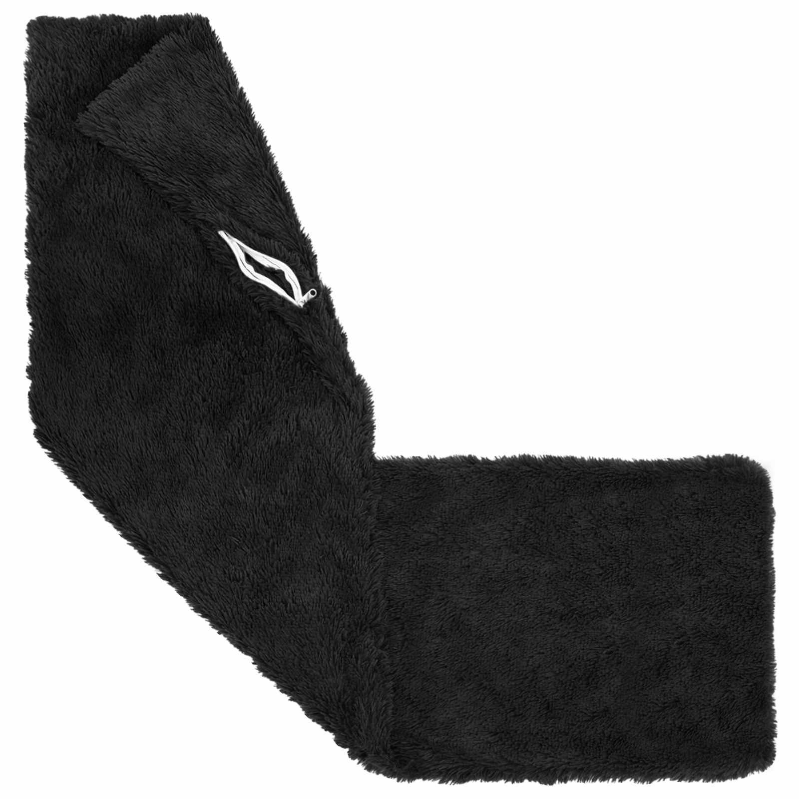 Cushion with Pillow HEERLEN Black 40 x 145 cm PV Fleece