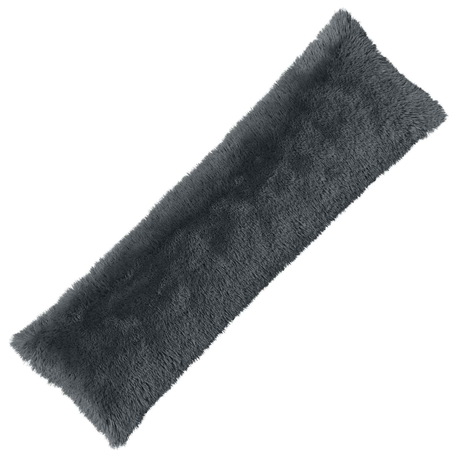 Cushion with Pillow HEERLEN Anthracite 40 x 145 cm PV Fleece