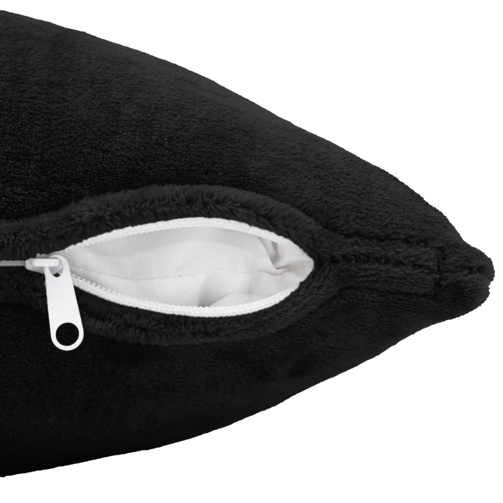 Throw Pillow 2 pcs HEERLEN Black 40 x 145 cm Flannel