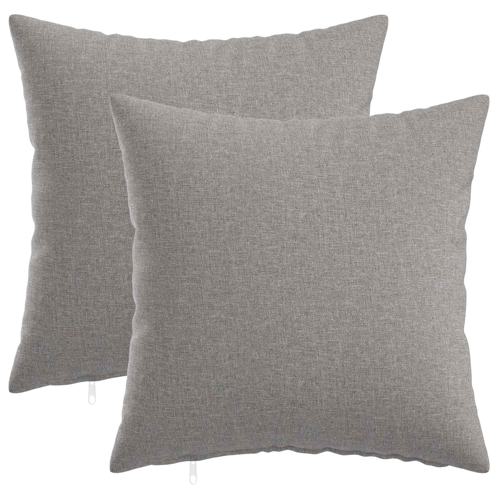 Throw Pillow 2 pcs HEERLEN Cloud Grey 45 x 45 cm Fabric