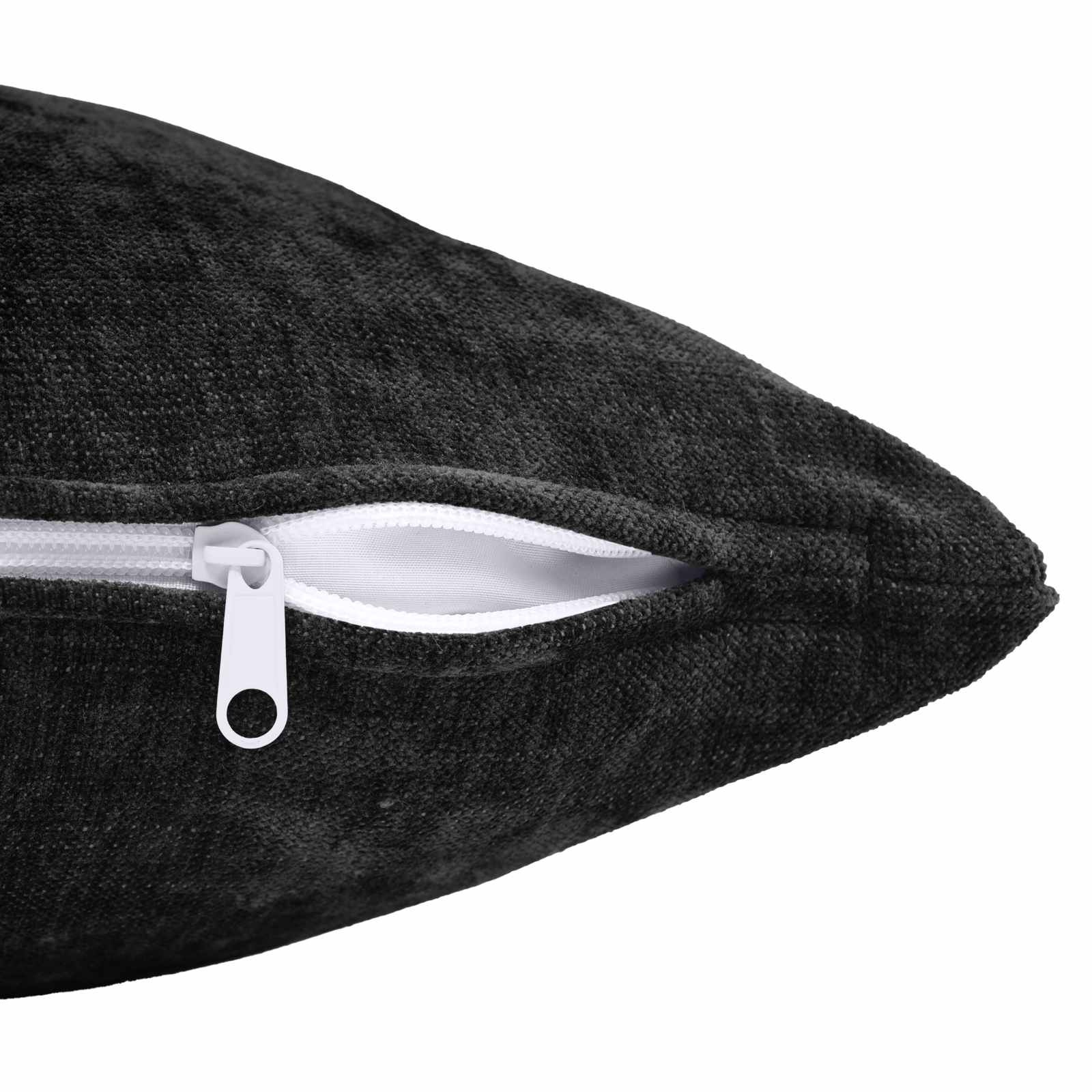 Cushion 2 pcs HEERLEN Anthracite 45 x 45 cm Chenille Fabric