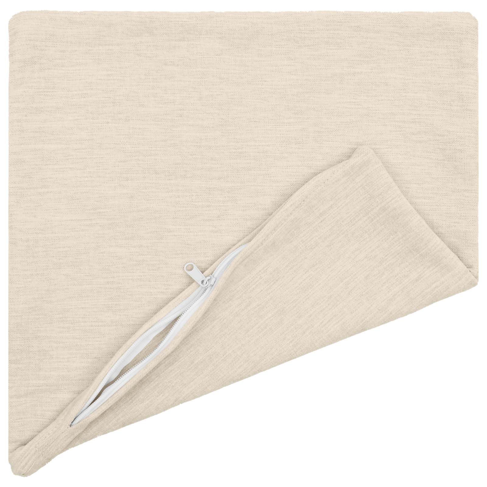 Cushion 2 pcs HEERLEN Cream 45 x 45 cm Chenille Fabric