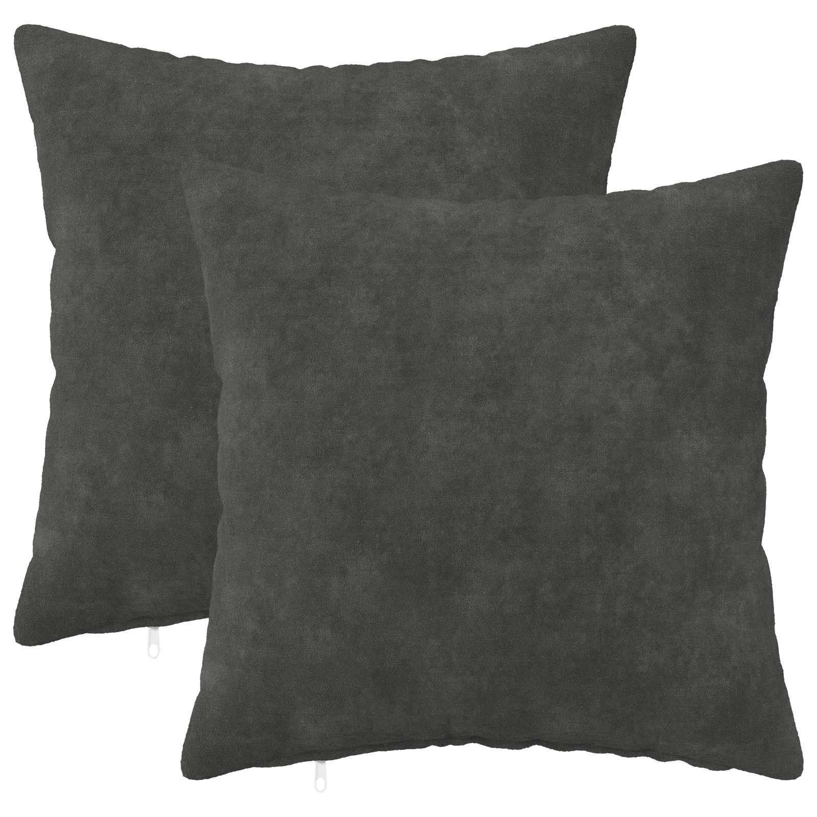 Cushion with Pillow HEERLEN 2 pcs Anthracite Microfiber Fleece