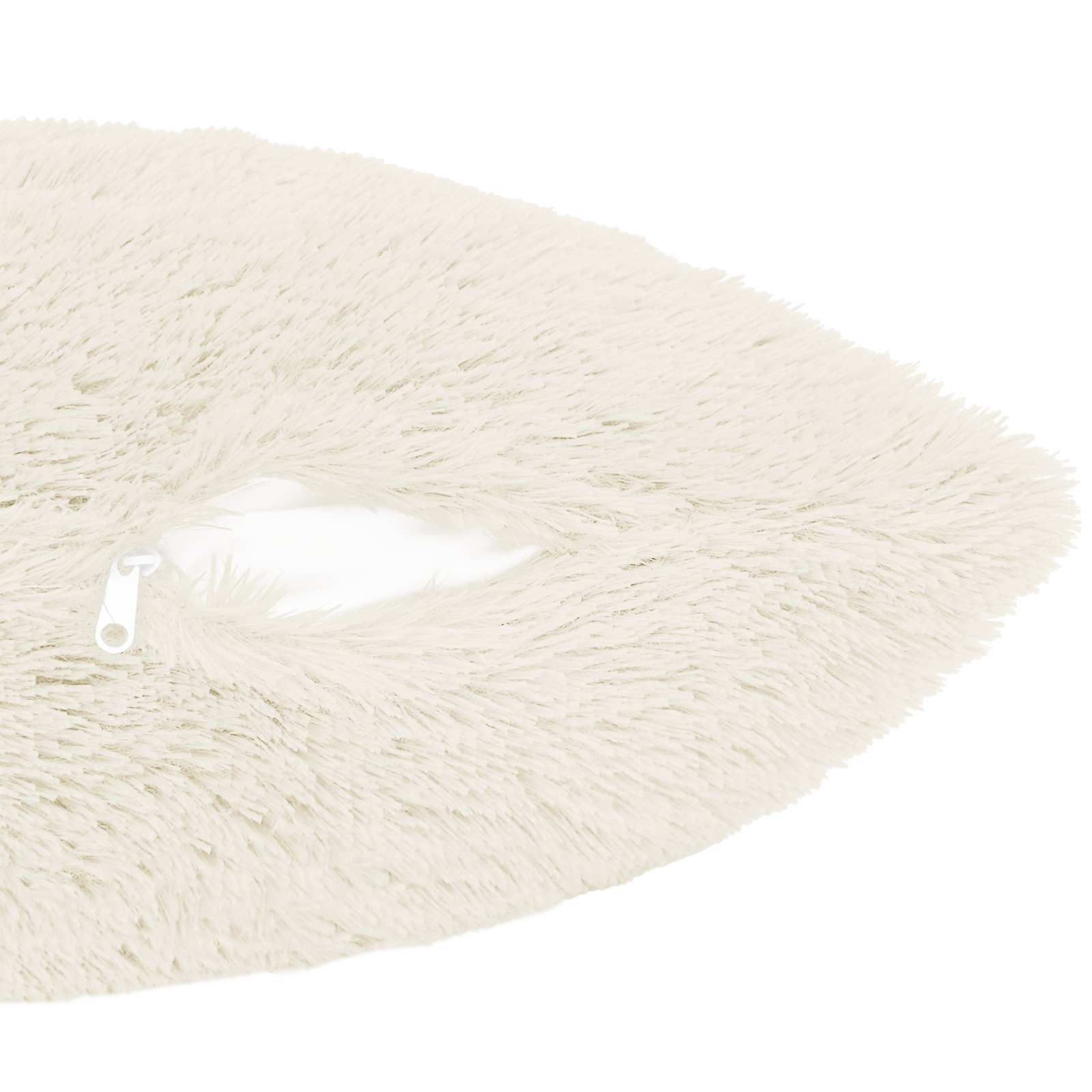 Cushion with Pillow HEERLEN 2 pcs White PV Fleece