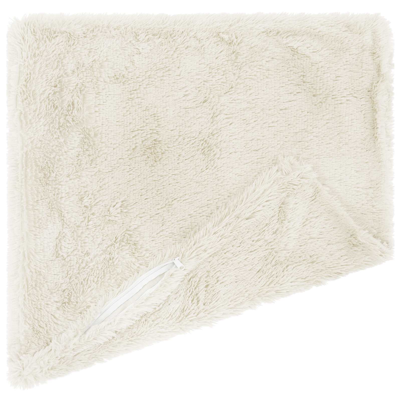 Cushion with Pillow HEERLEN 2 pcs White PV Fleece