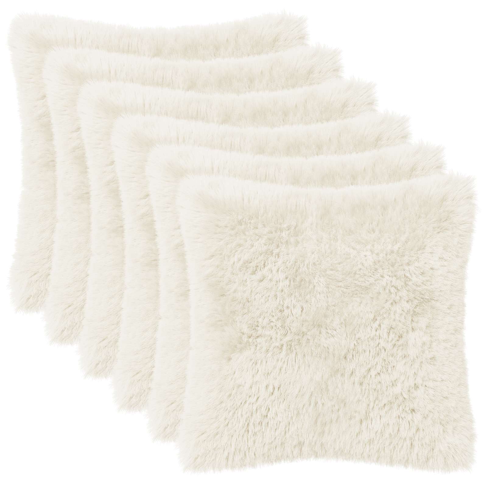 Cushion with Pillow HEERLEN 6 pcs White PV Fleece