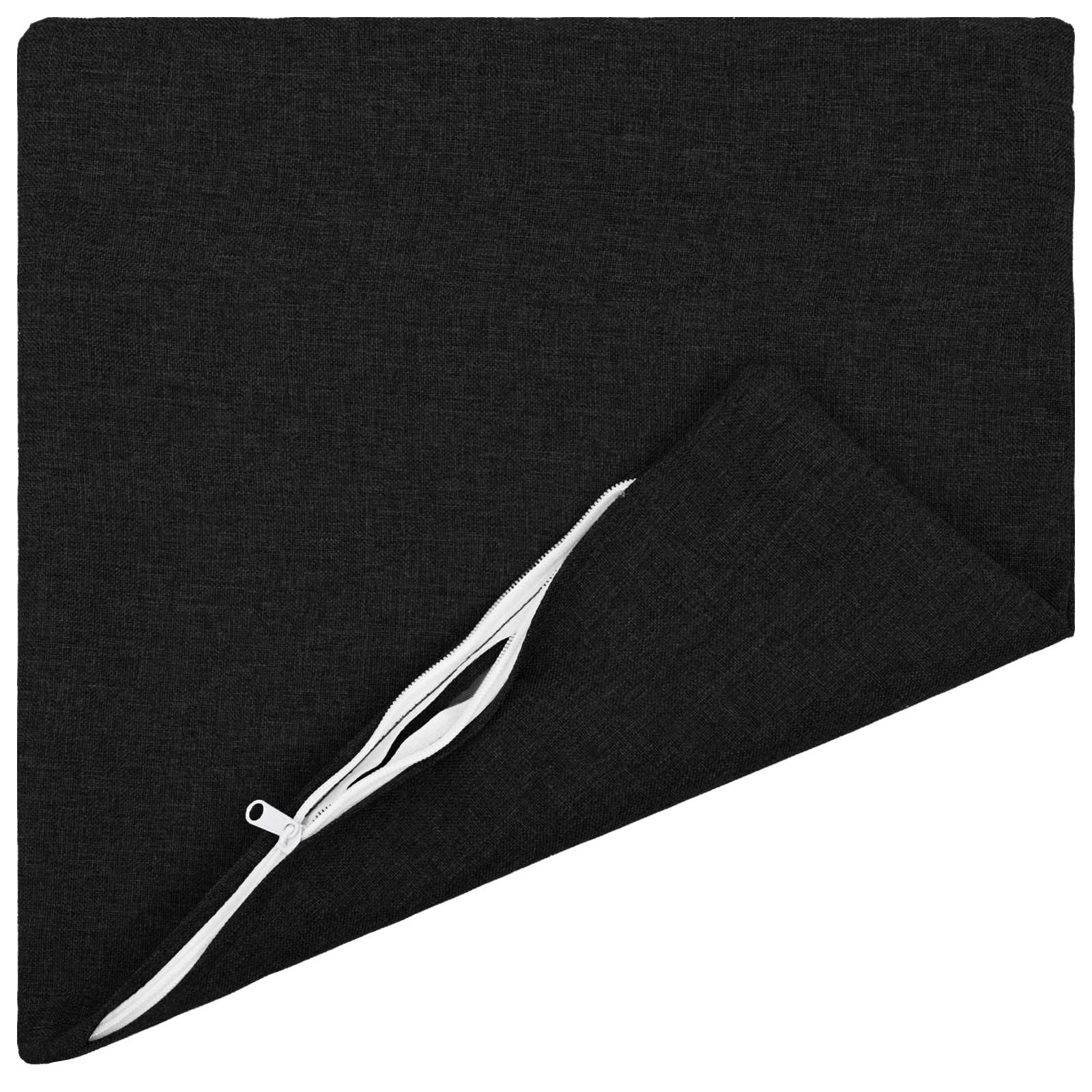 Cushion with Pillow HEERLEN 6 pcs Black Fabric