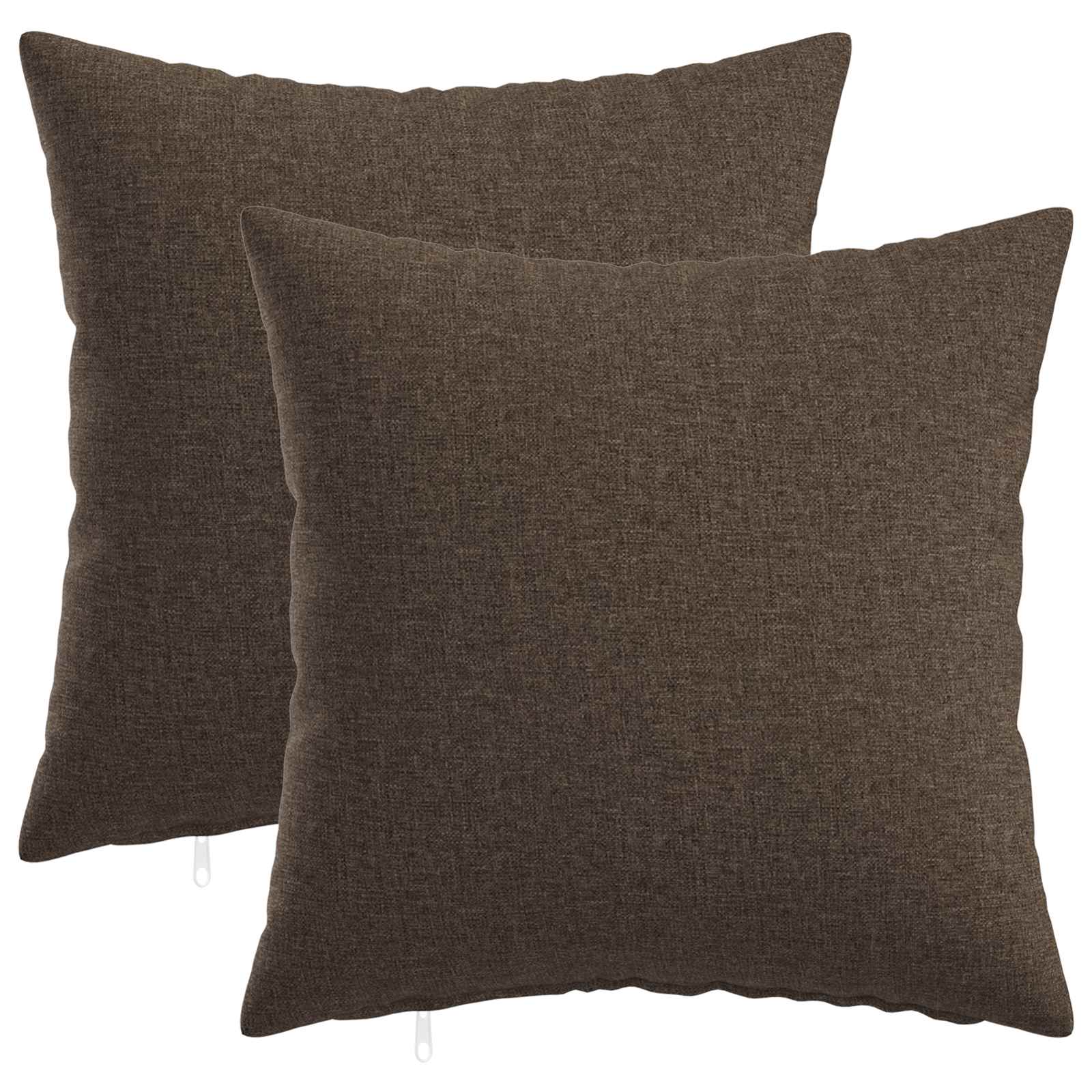 Throw Pillow 2 pcs HEERLEN Taupe 50 x 50 cm Fabric