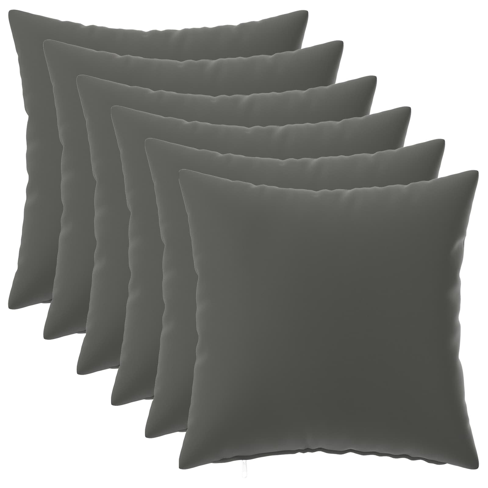 Cushion with Pillow HEERLEN 6 pcs Anthracite Polyester