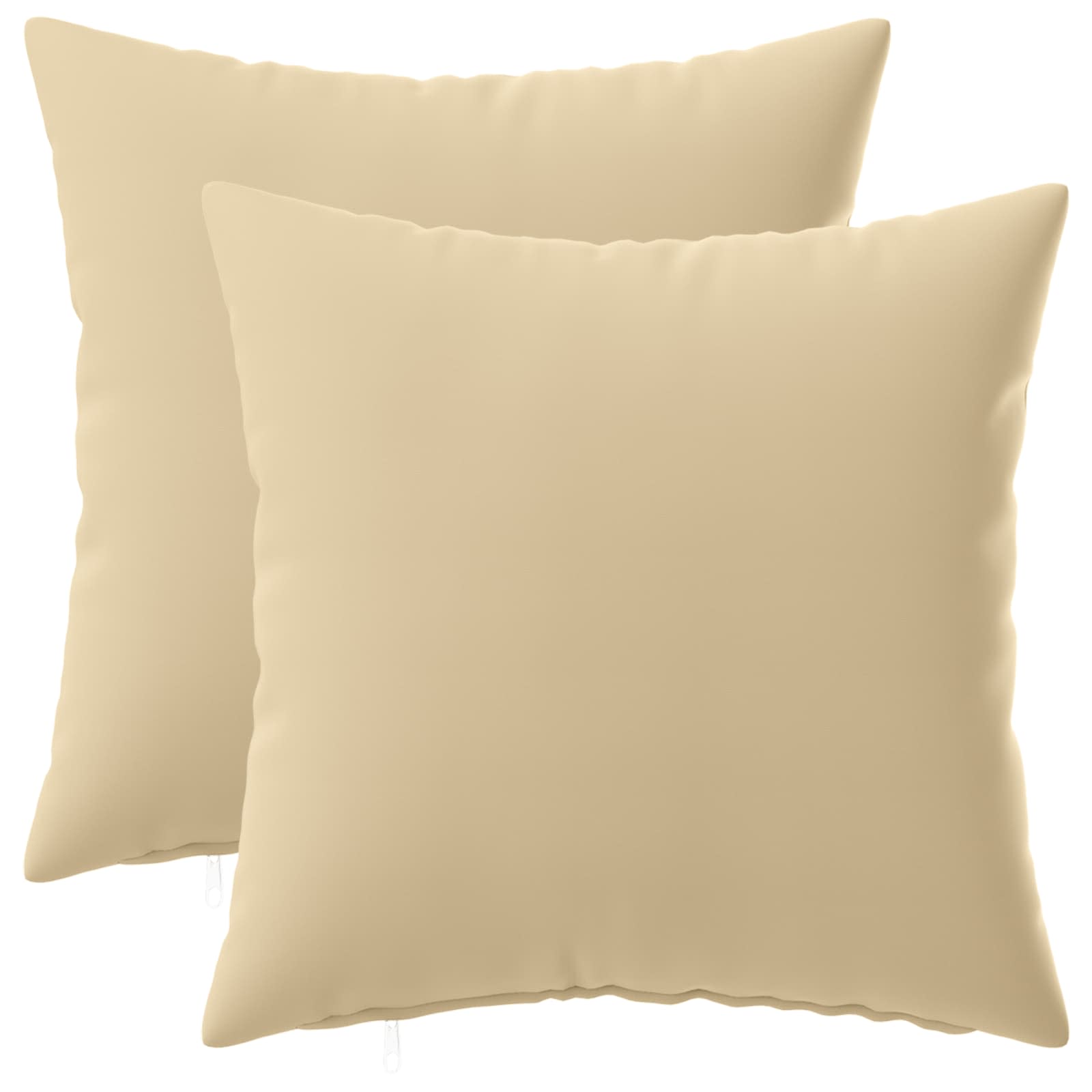 Cushion with Pillow HEERLEN 2 pcs Beige Polyester