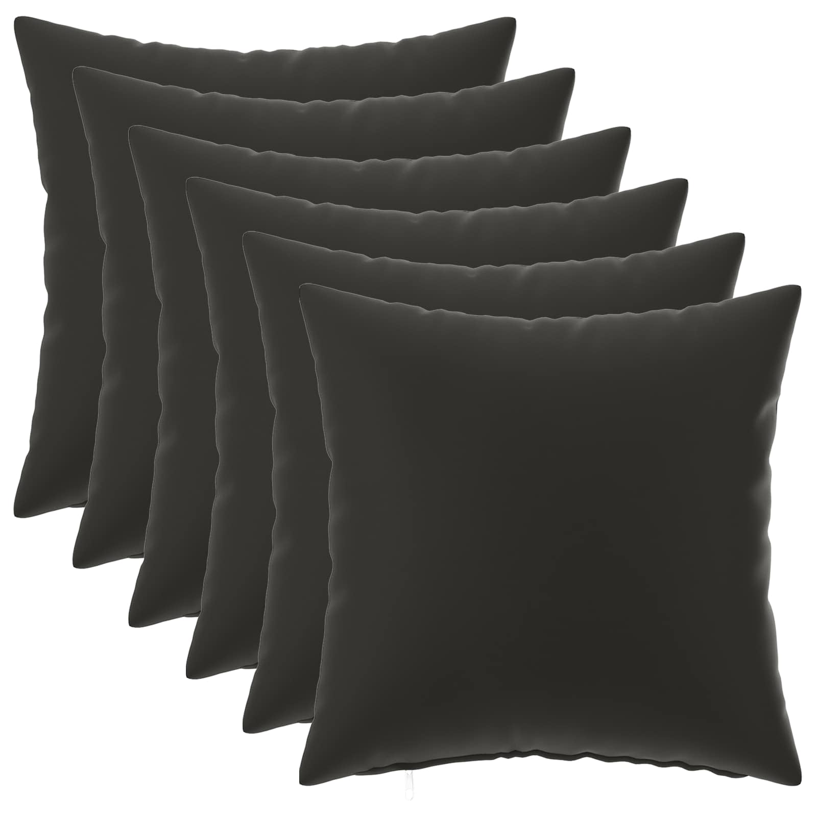 Cushion with Pillow HEERLEN 6 pcs Black Polyester