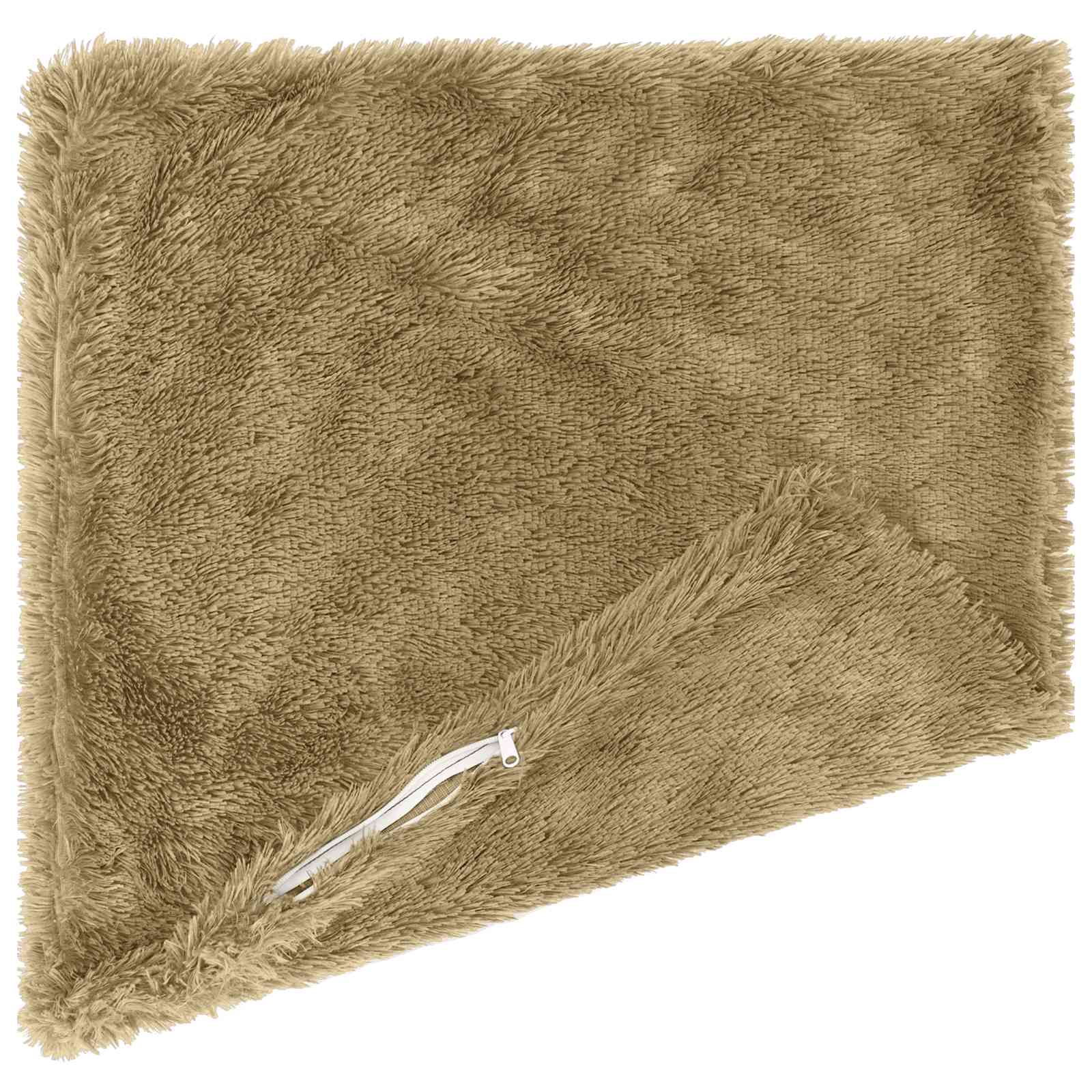 Cushion with Pillow HEERLEN 2 pcs Light Grey PV Fleece