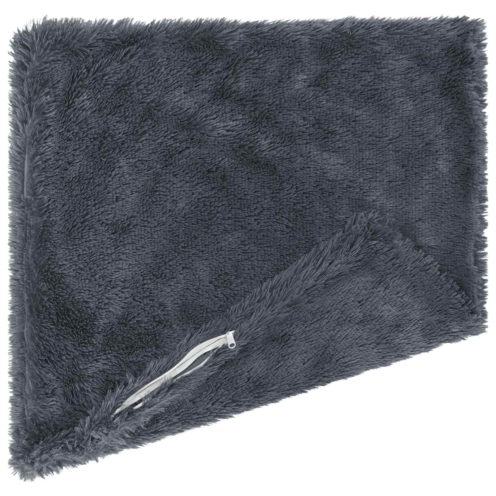Cushion with Pillow HEERLEN 6 pcs Anthracite PV Fleece