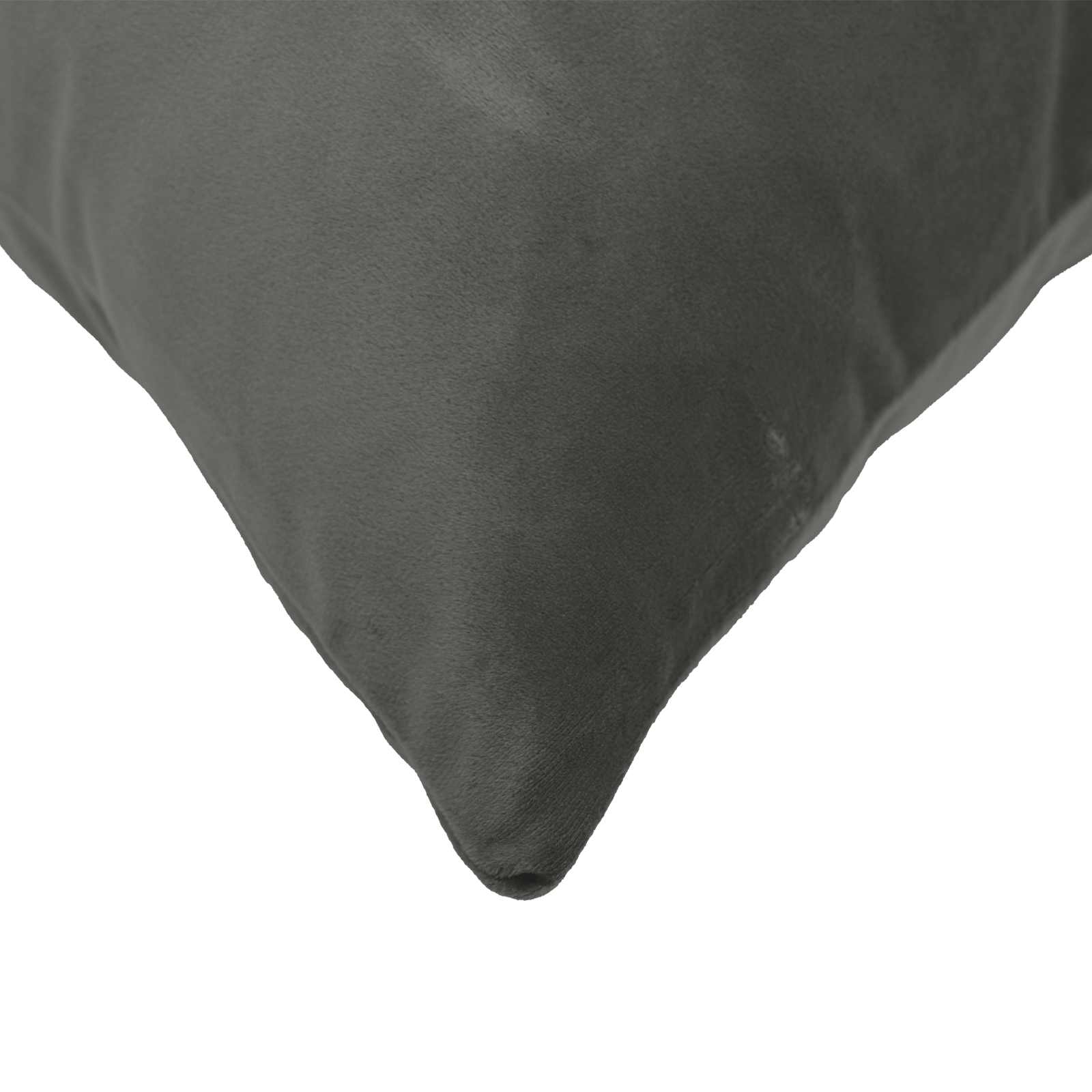 Cushion with Pillow HEERLEN 2 pcs Dark Grey Velvet