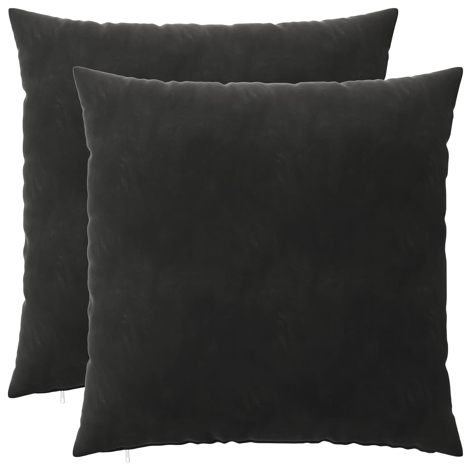 Cushion with Pillow HEERLEN 2 pcs Black Velvet