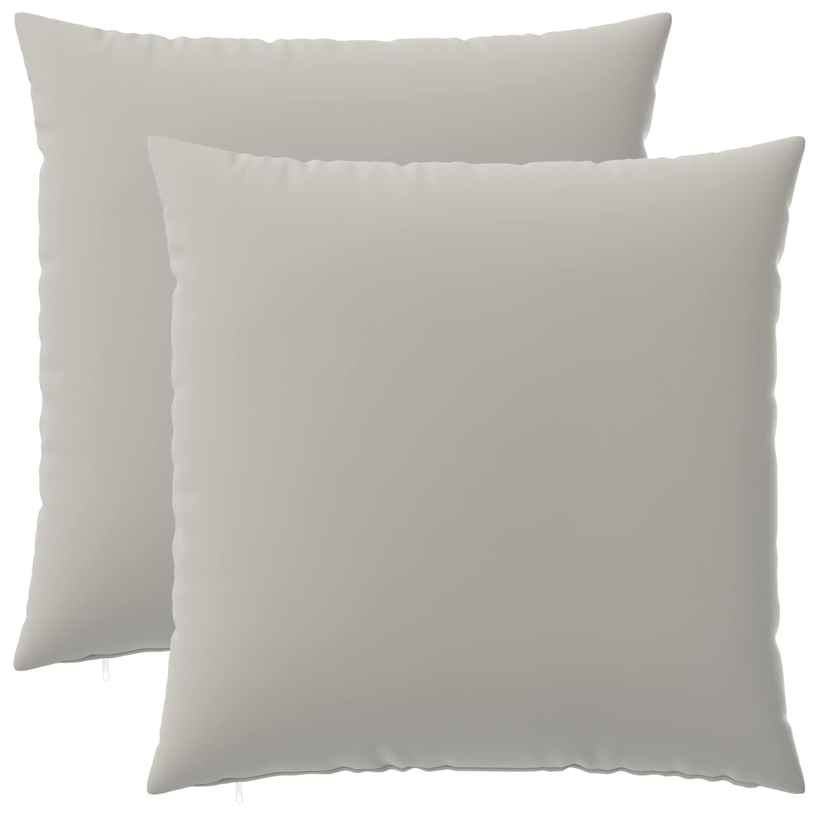 Cushion with Pillow HEERLEN 2 pcs Grey Polyester