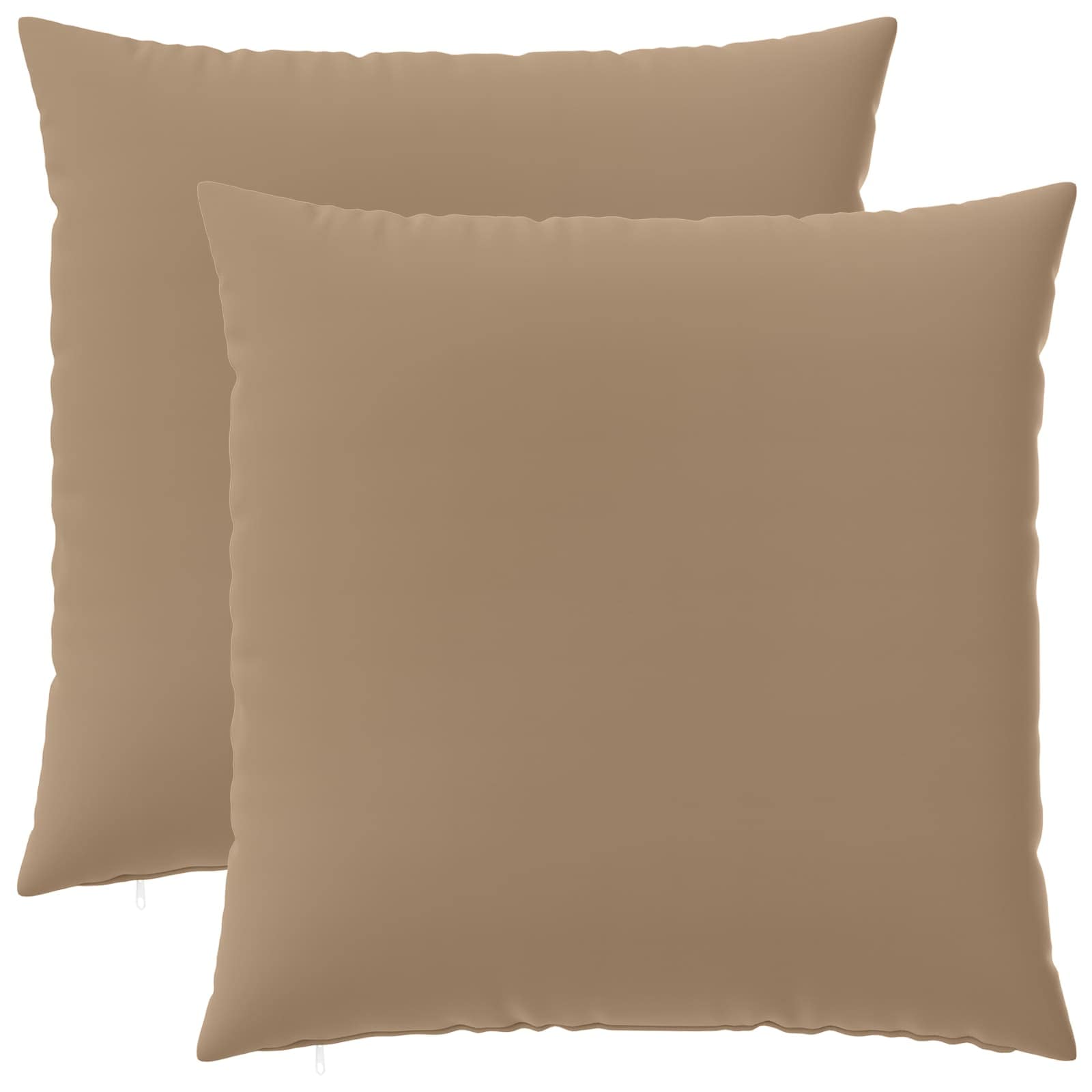 Cushion with Pillow HEERLEN 2 pcs Taupe Polyester
