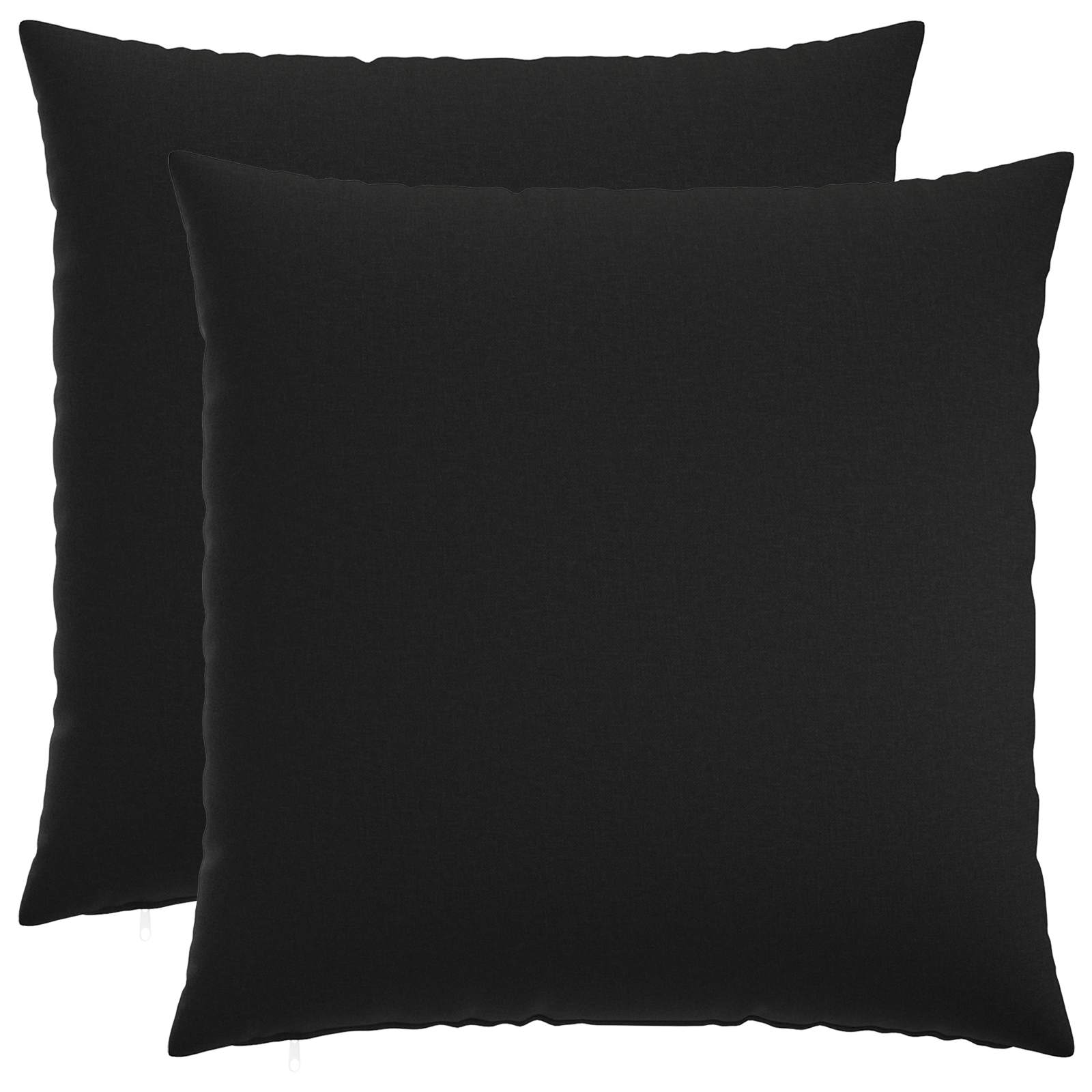 Throw Pillow 2 pcs HEERLEN Black 65 x 65 cm Fabric
