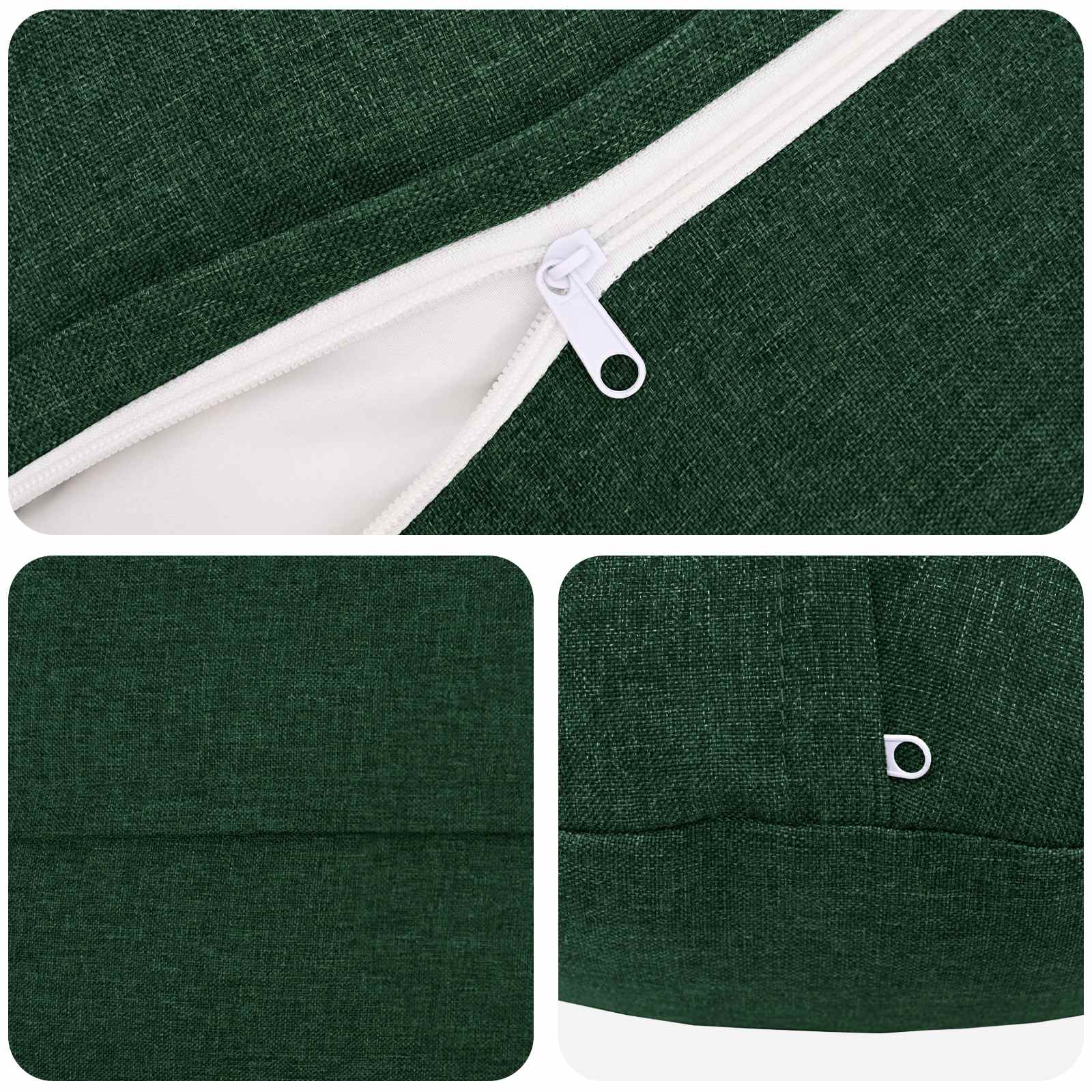 Throw Pillow 2 pcs HEERLEN Dark Green Ø 40 cm Fabric