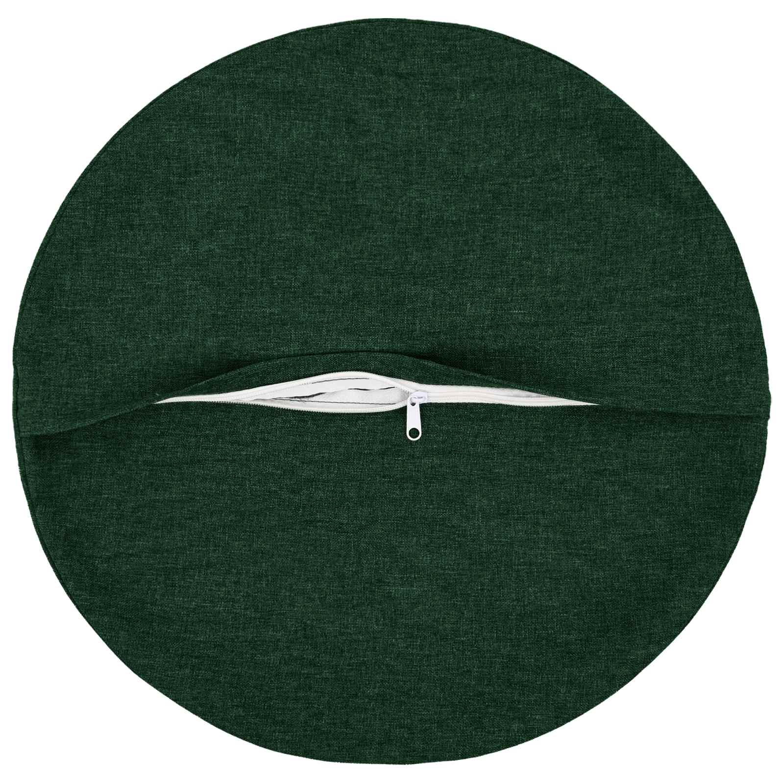 Throw Pillow 2 pcs HEERLEN Dark Green Ø 40 cm Fabric