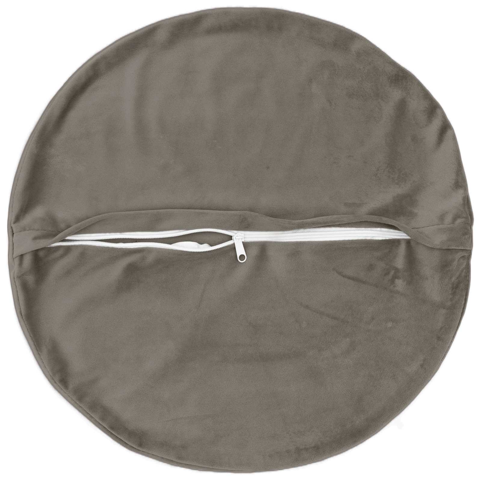 Cushion with Pillow HEERLEN 6 pcs Light Grey Velvet