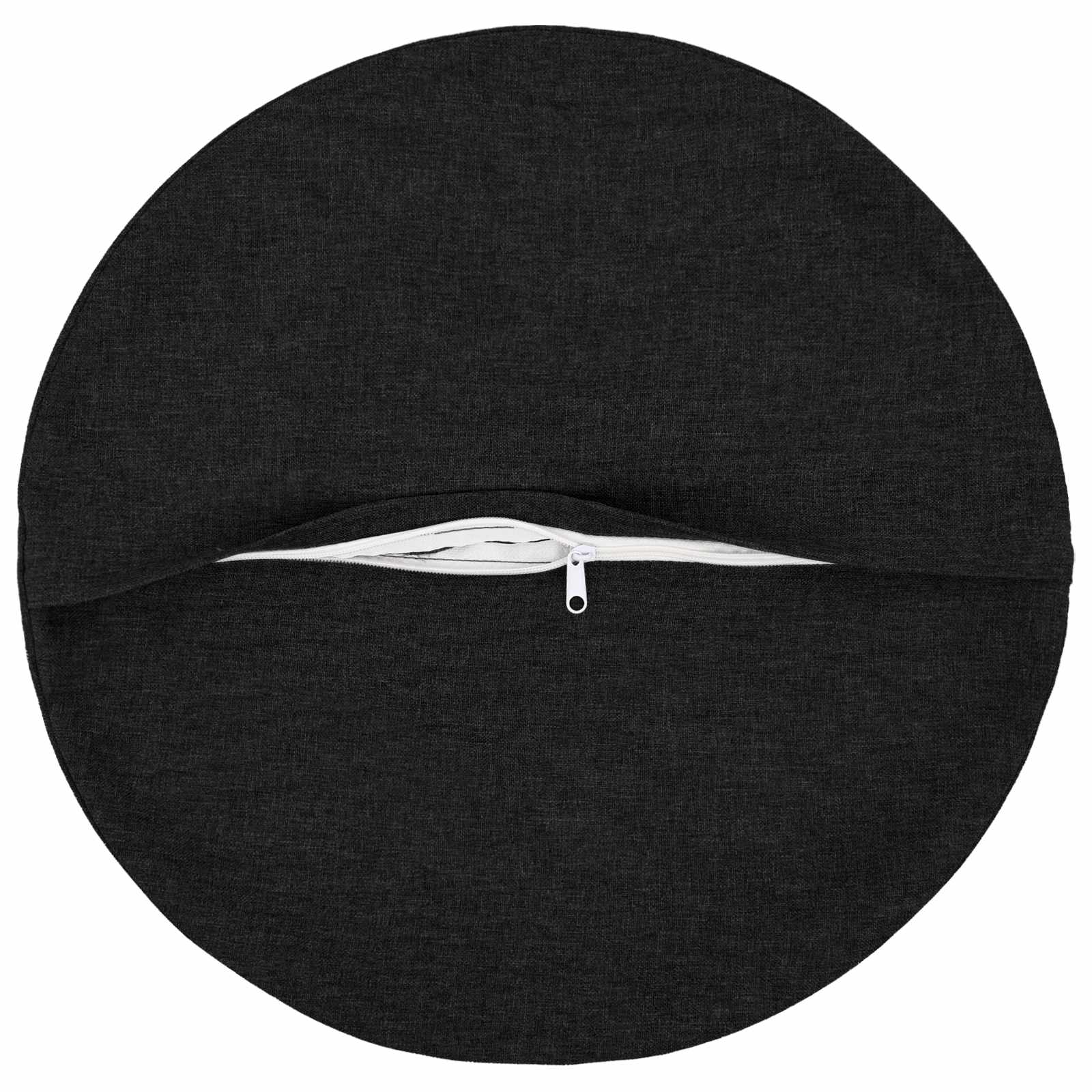 Cushion with Pillow HEERLEN 6 pcs Black Fabric