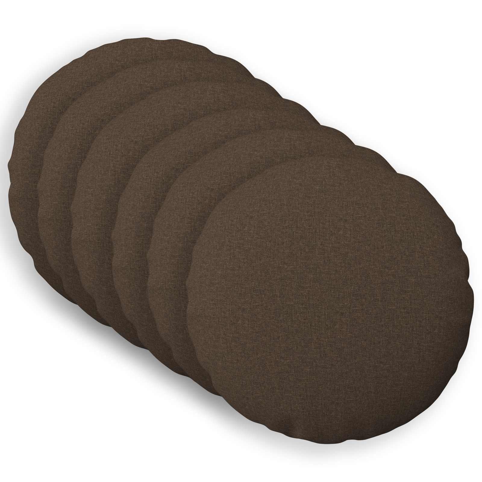 Throw Pillow 6 pcs HEERLEN Taupe Ø 50 cm Fabric