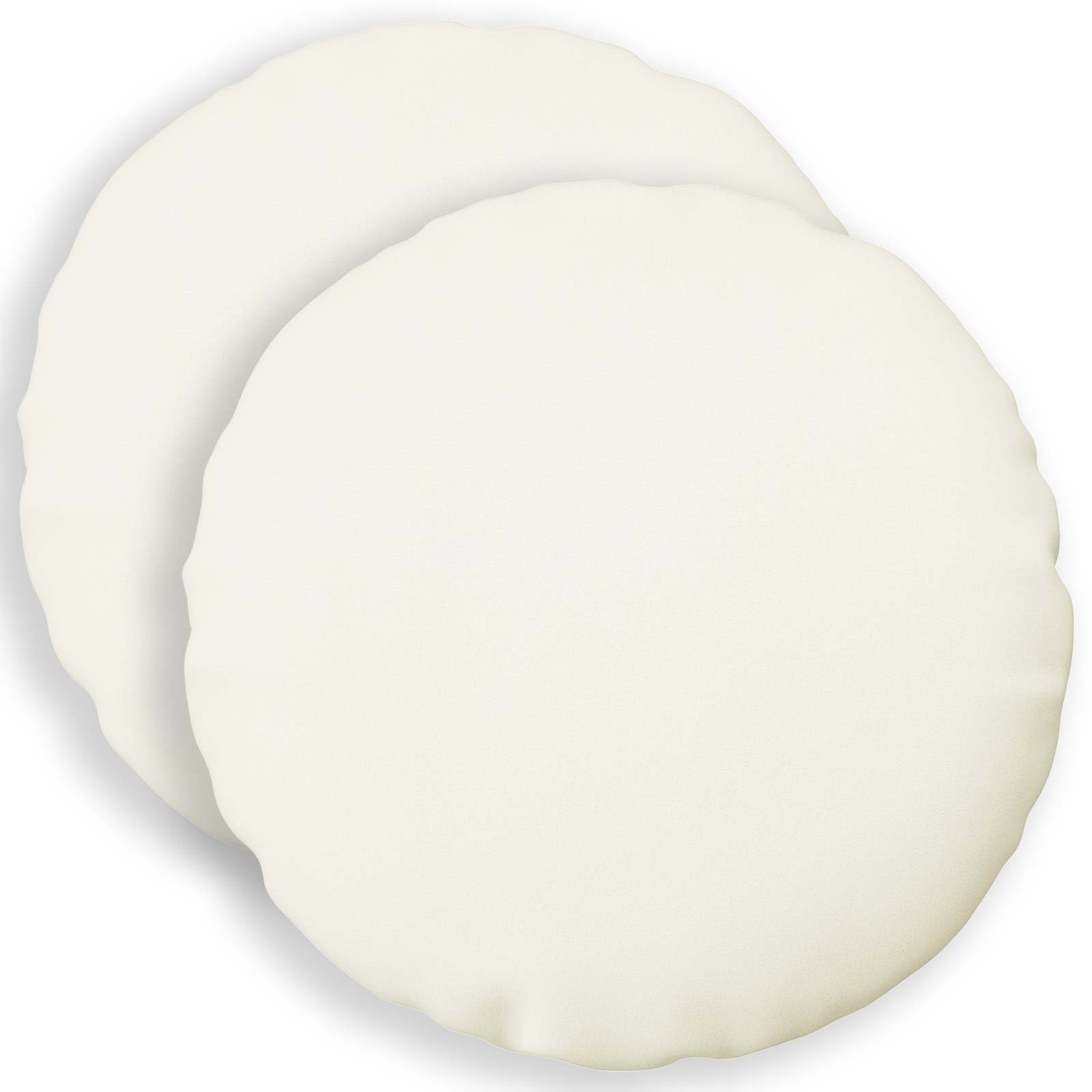 Cushion with Pillow HEERLEN 2 pcs White Fabric