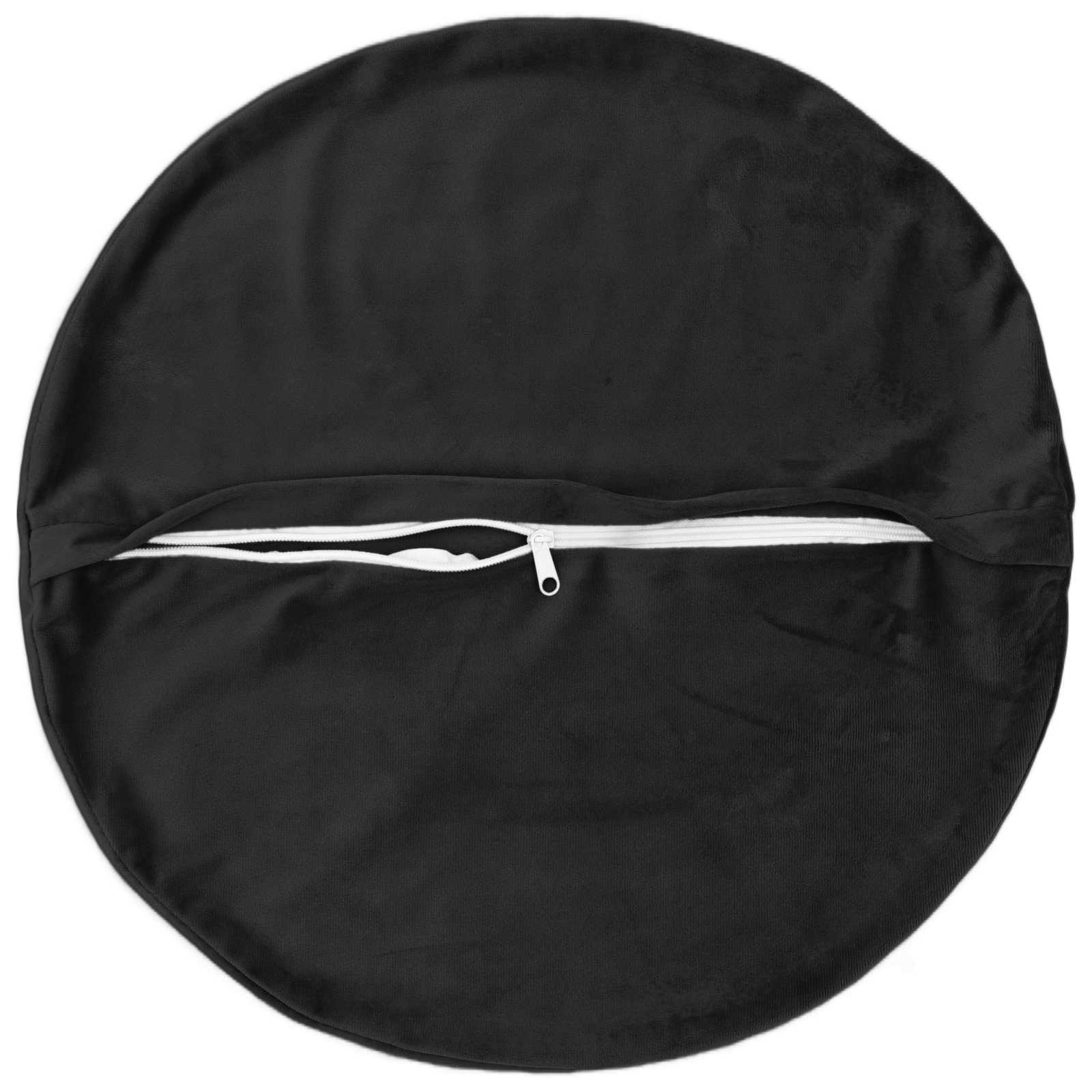 Cushion with Pillow HEERLEN 2 pcs Black Velvet
