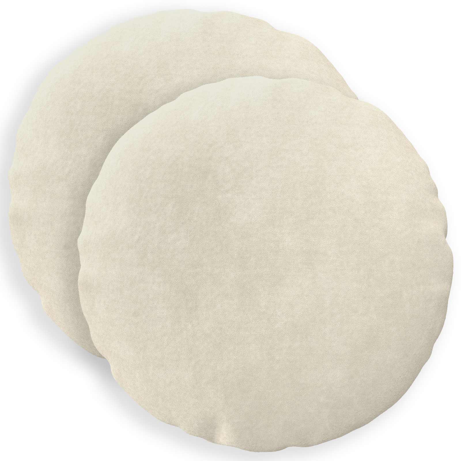 Cushion with Pillow HEERLEN 2 pcs Cream Microfiber Fleece